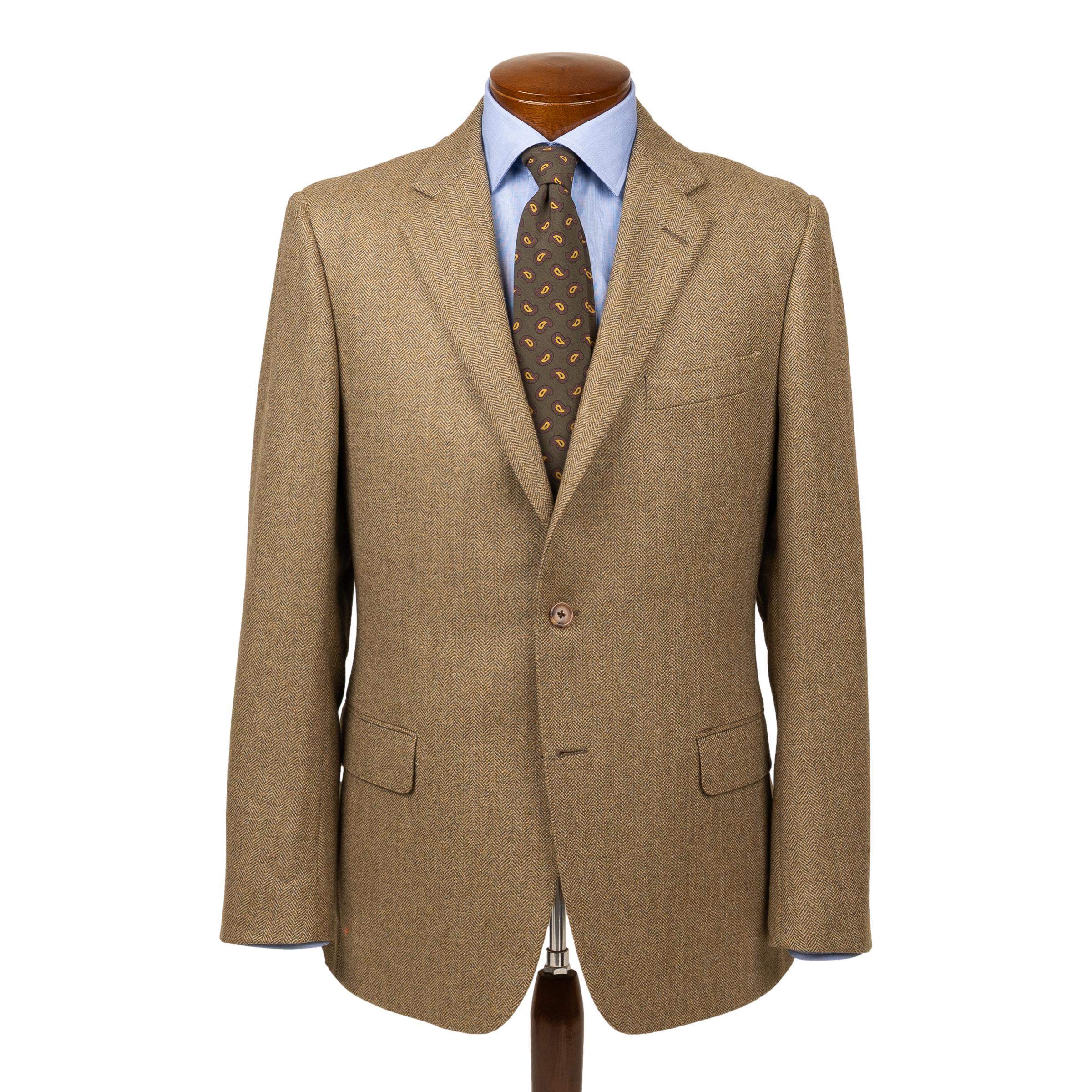Oat Herringbone Tweed Sport Coat