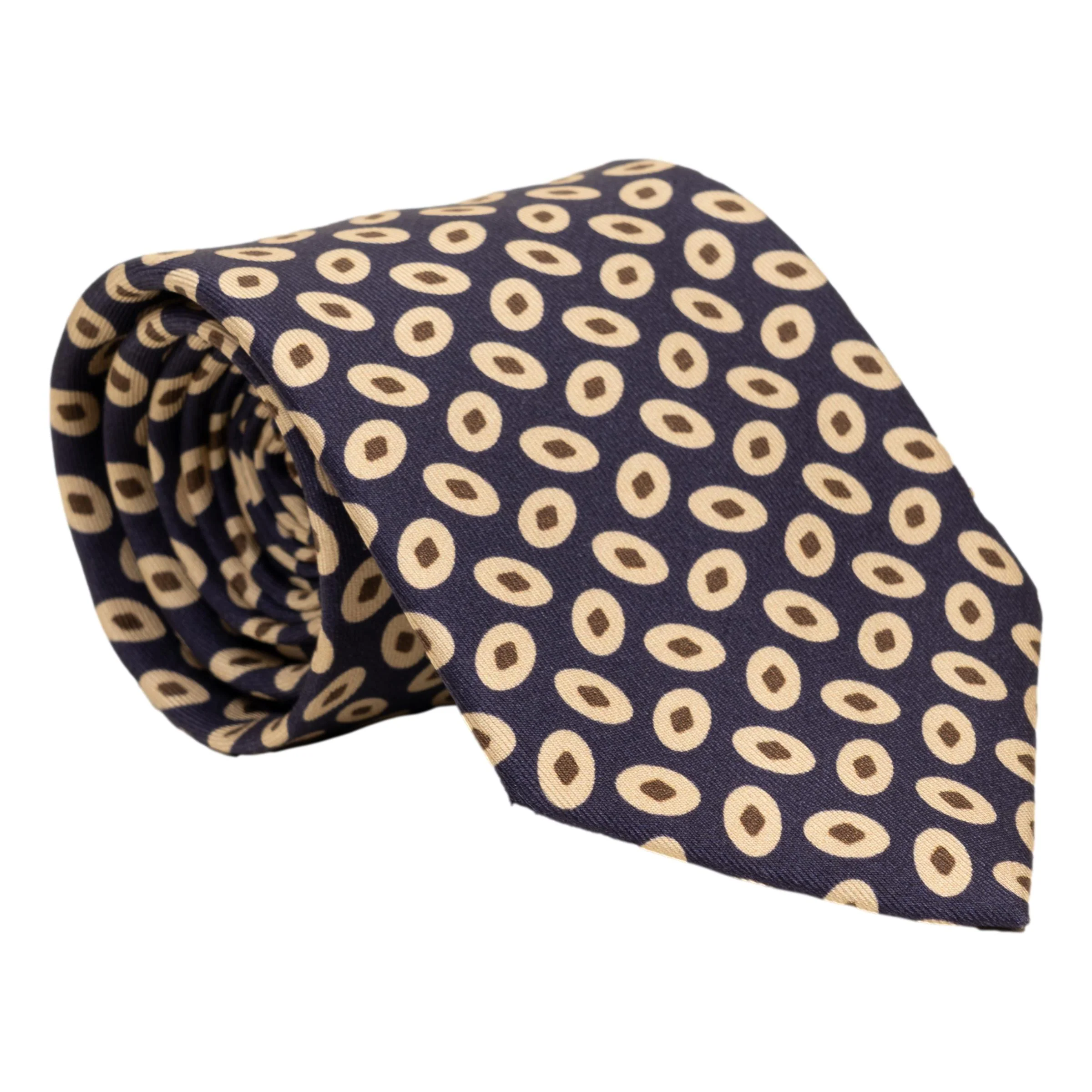 Oval with Diamond Pattern Silk Tie