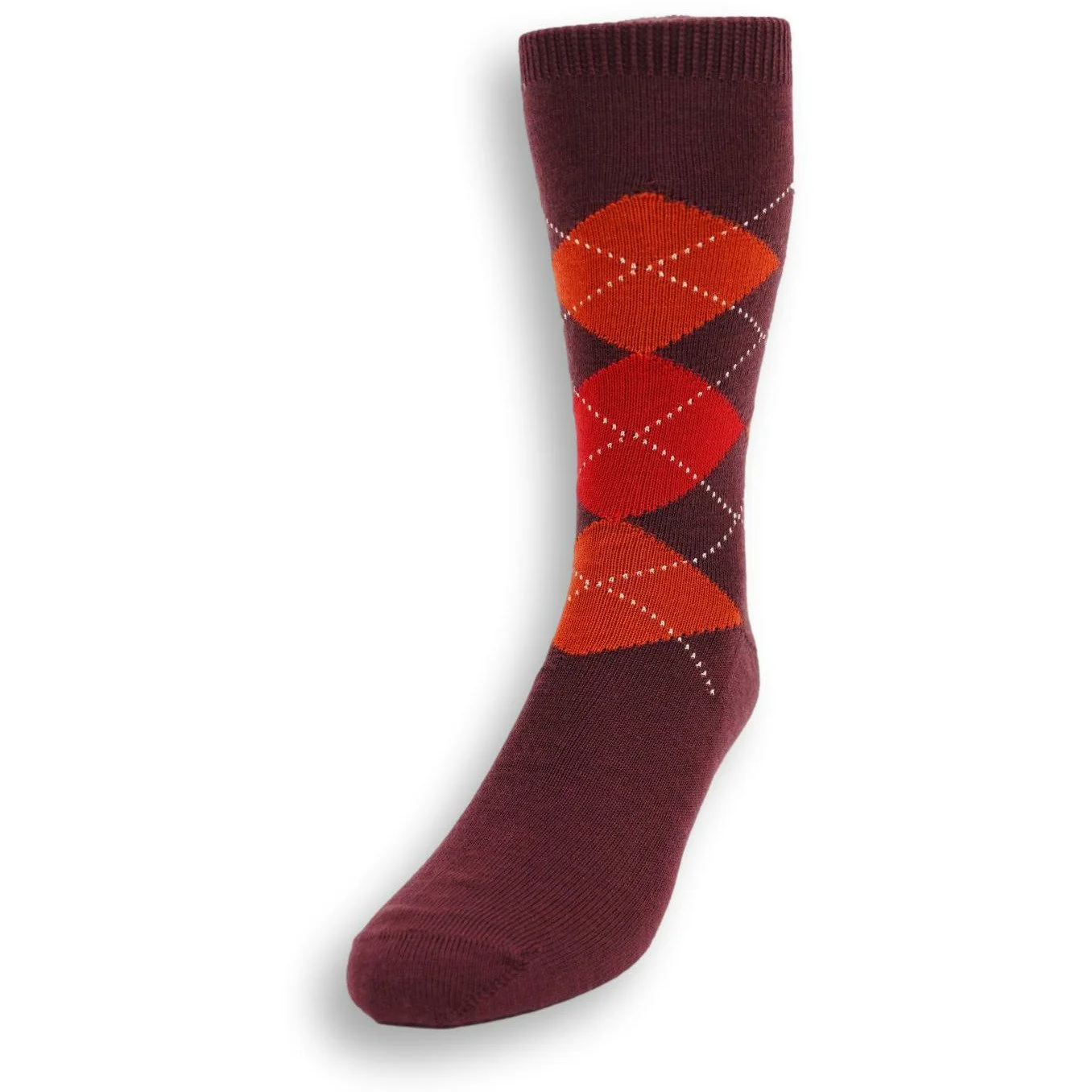 Over the Calf Argyle Wool Dress Socks - Image 6