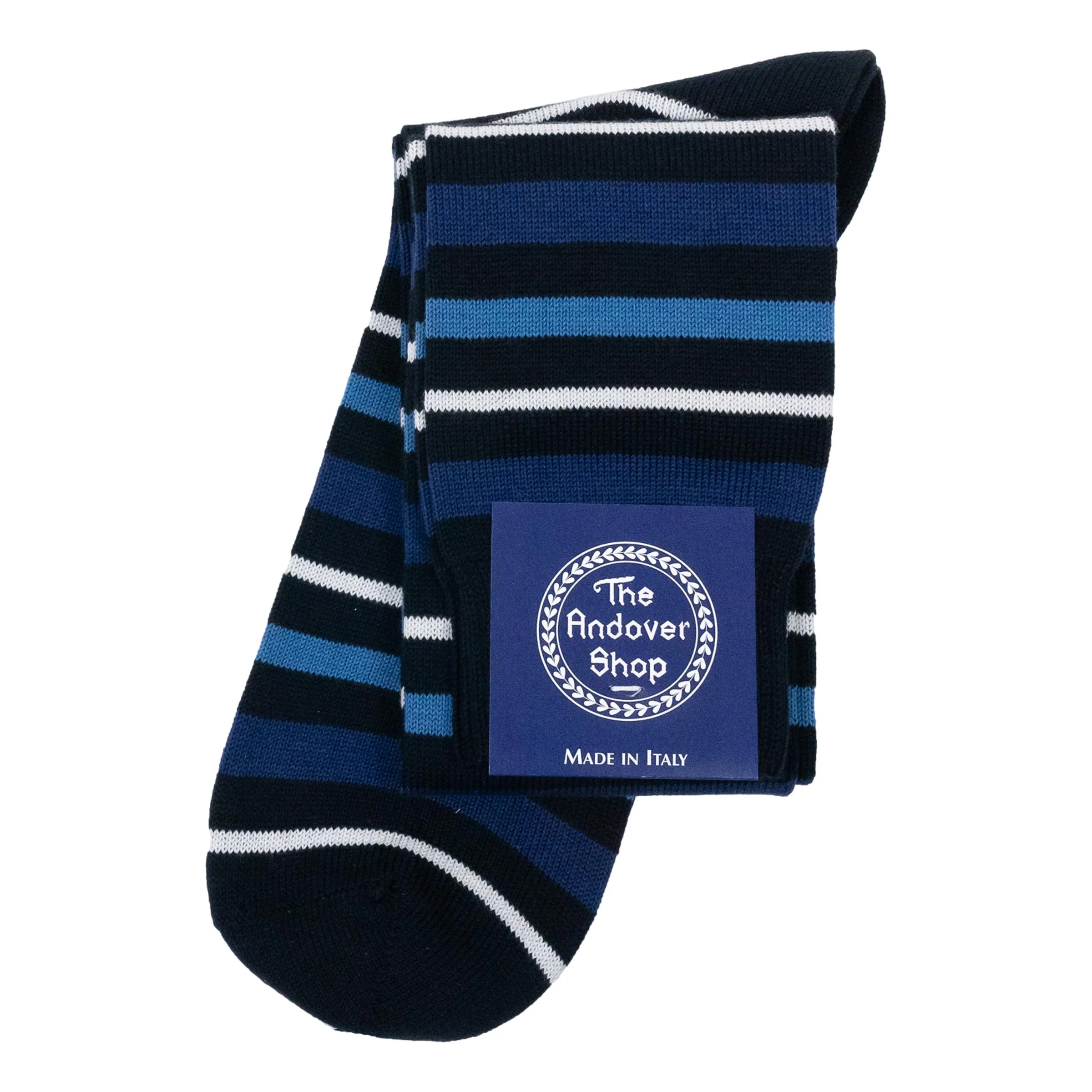 Over-the-Calf Wool Multi-Stripe Dress Sock - Image 5