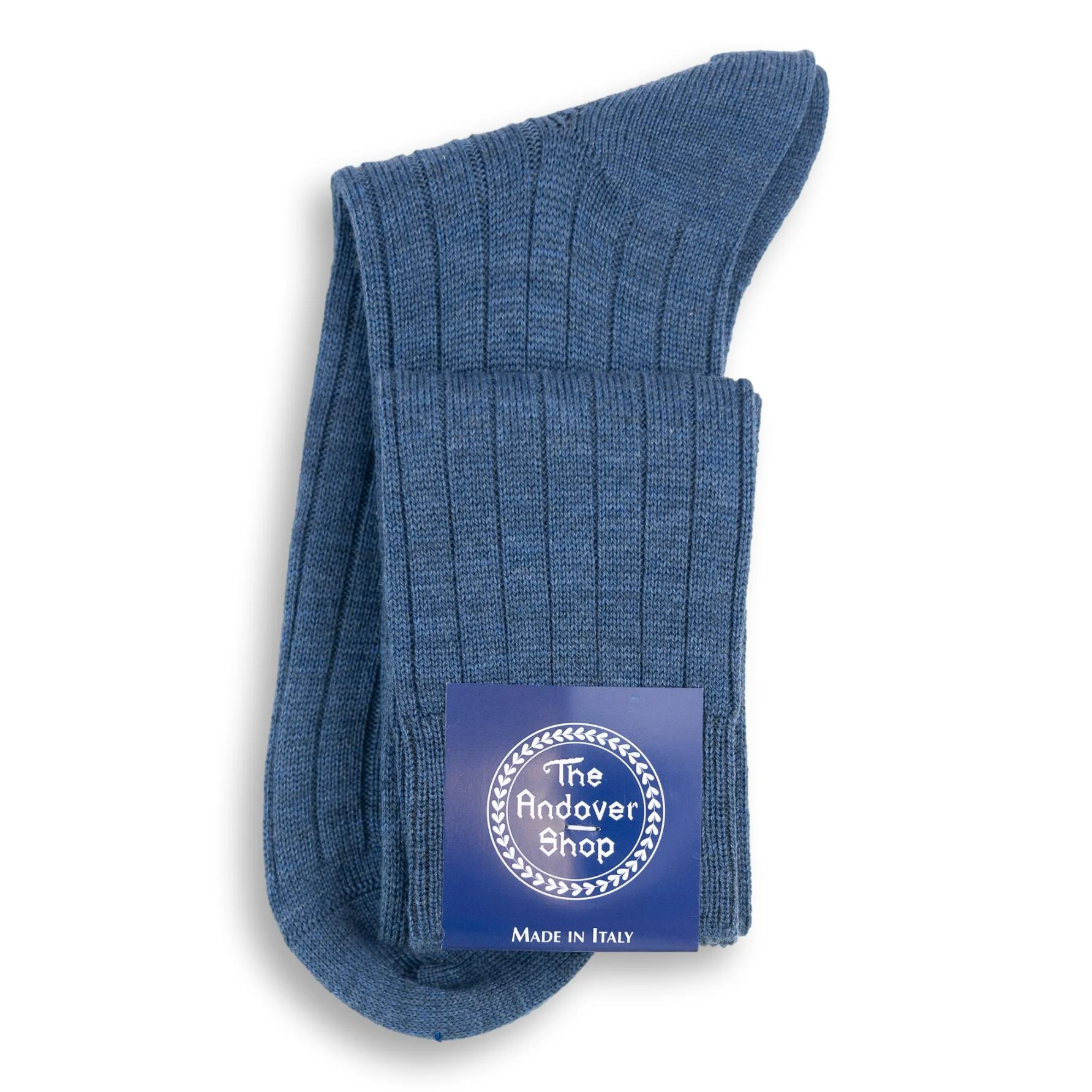 Over the Calf Ribbed Wool Dress Socks - Image 8