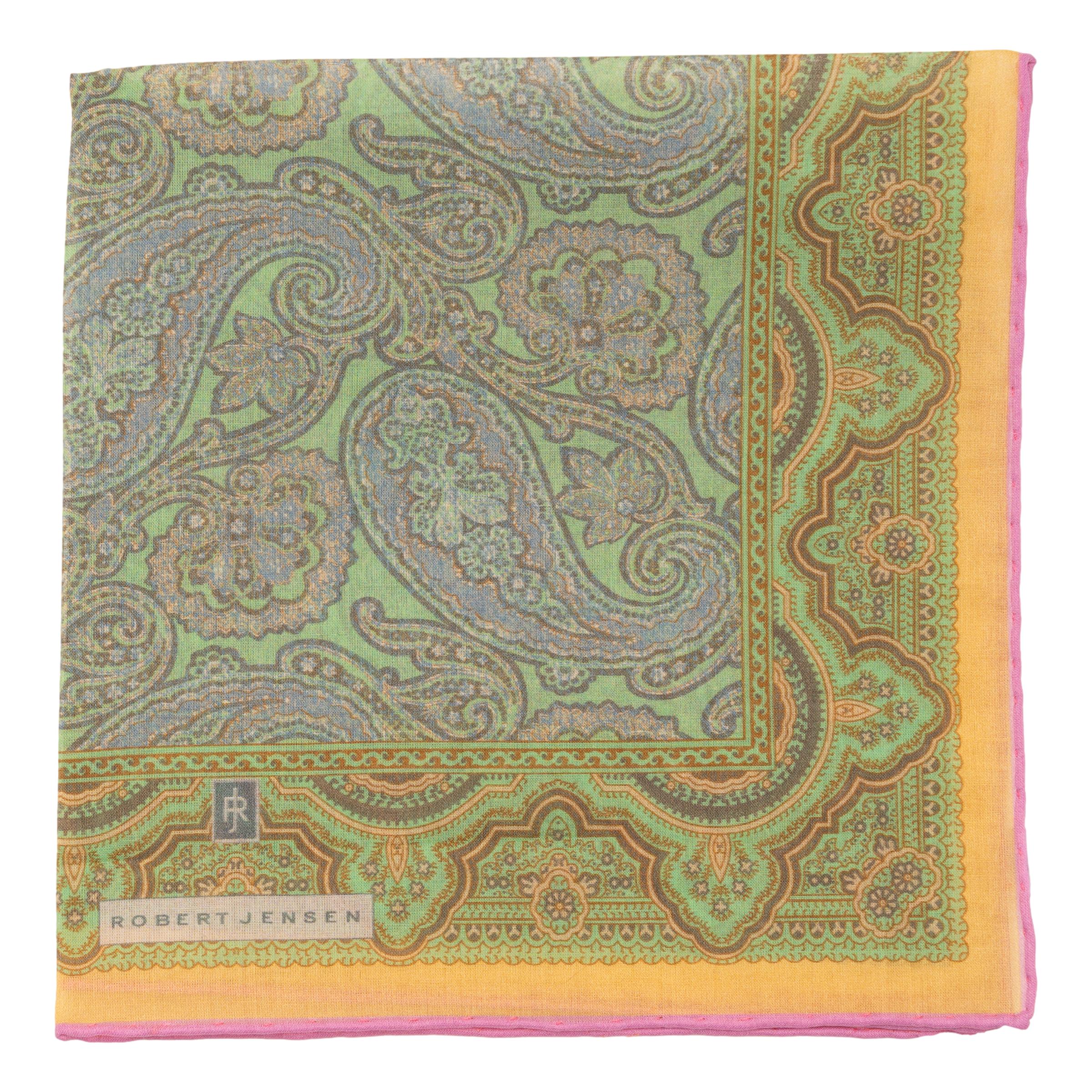 Paisley Patterned Cotton Pocket Square