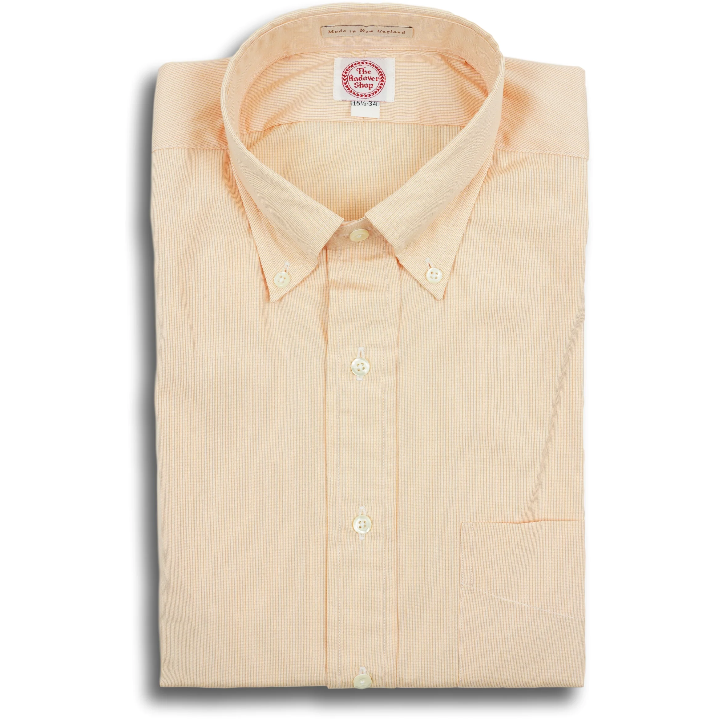 Peach Hairline Button Down Shirt
