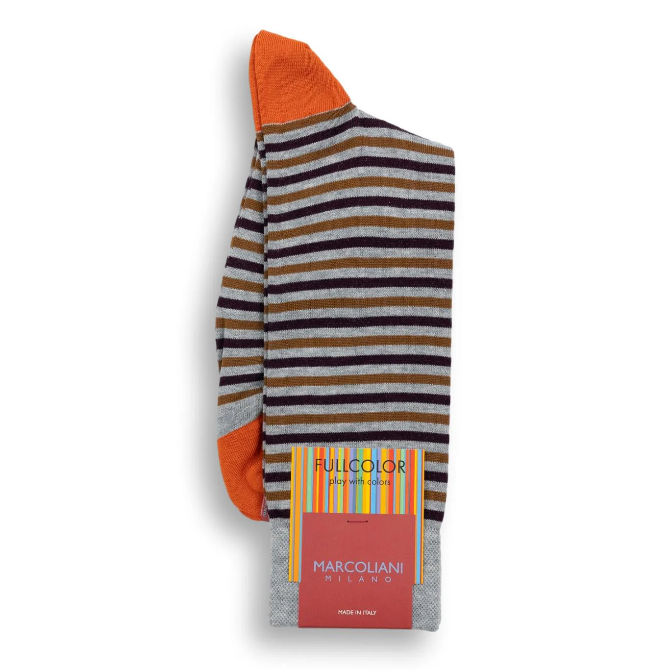 Pima Cotton Easy Stripe Mid-Calf Dress Socks - Image 3