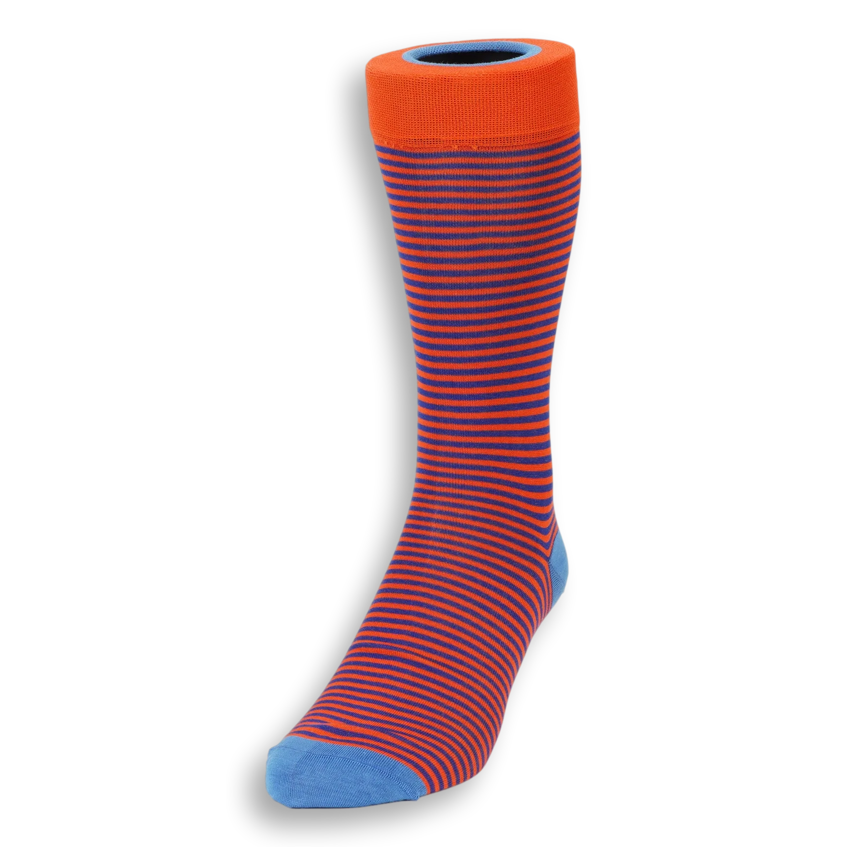 Pima Cotton Palio Stripe Mid-Calf Dress Socks - Image 14