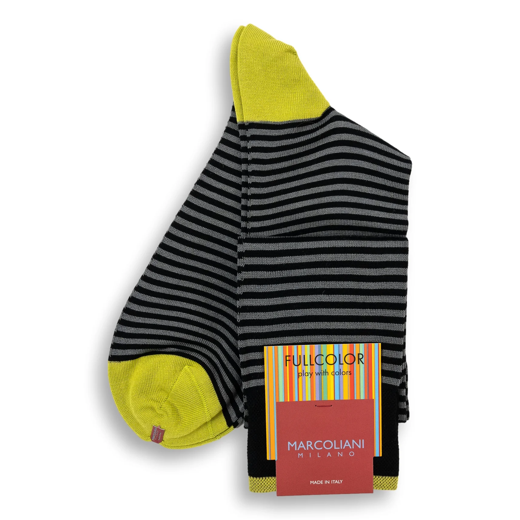 Pima Cotton Palio Stripe Over the Calf Dress Socks - Image 14