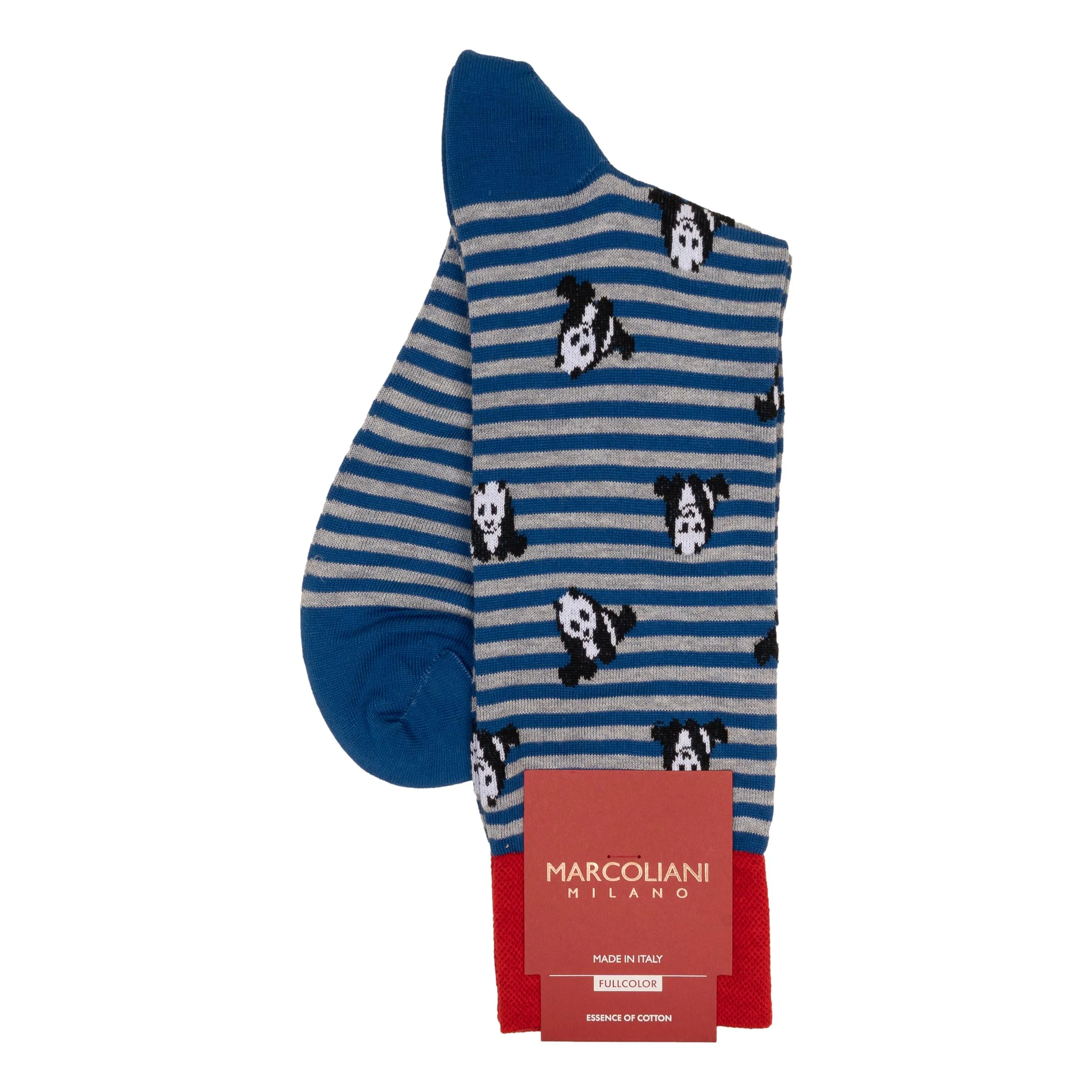 Pima Cotton Panda Mid-Calf Dress Socks