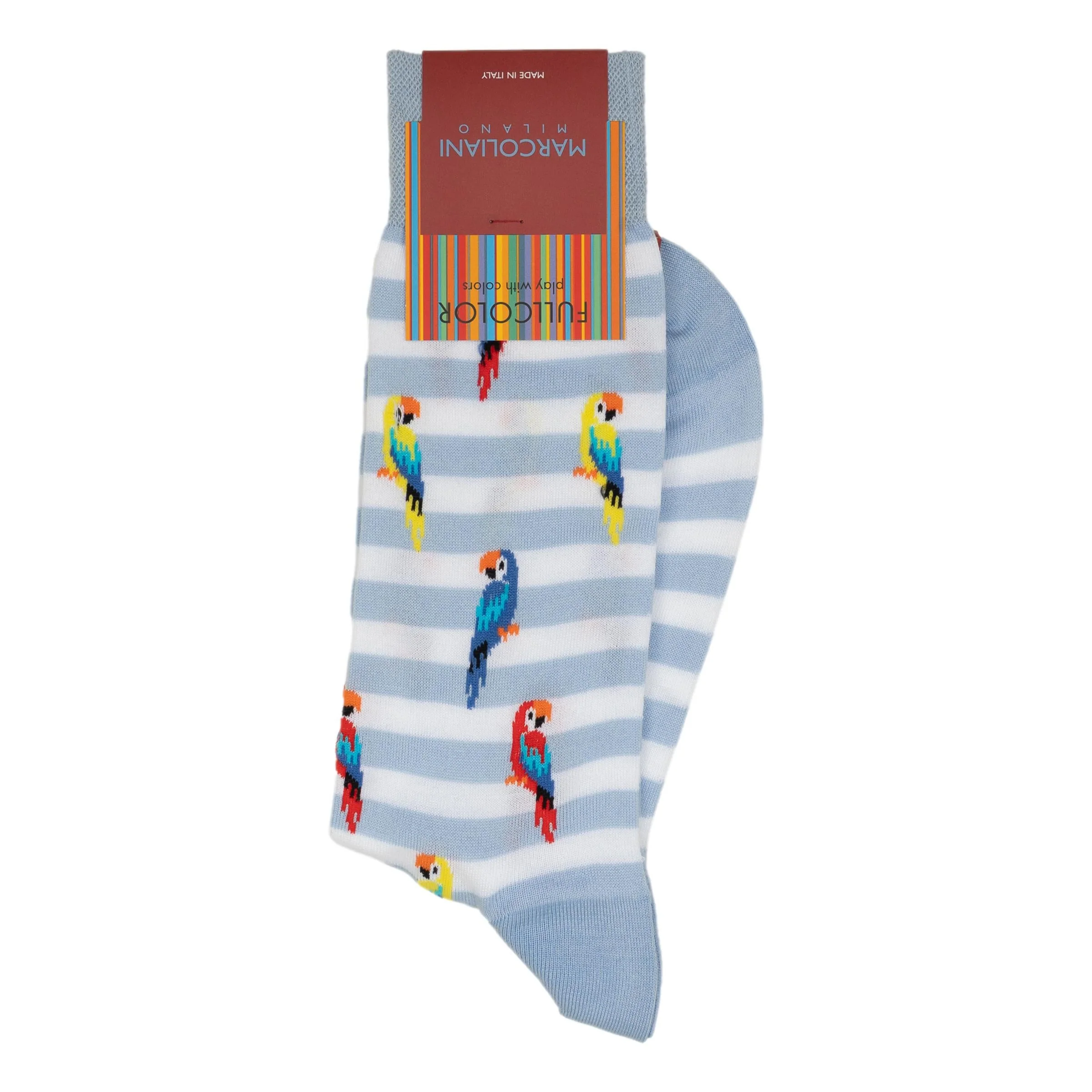 Pima Cotton Parrot Mid-Calf Dress Socks