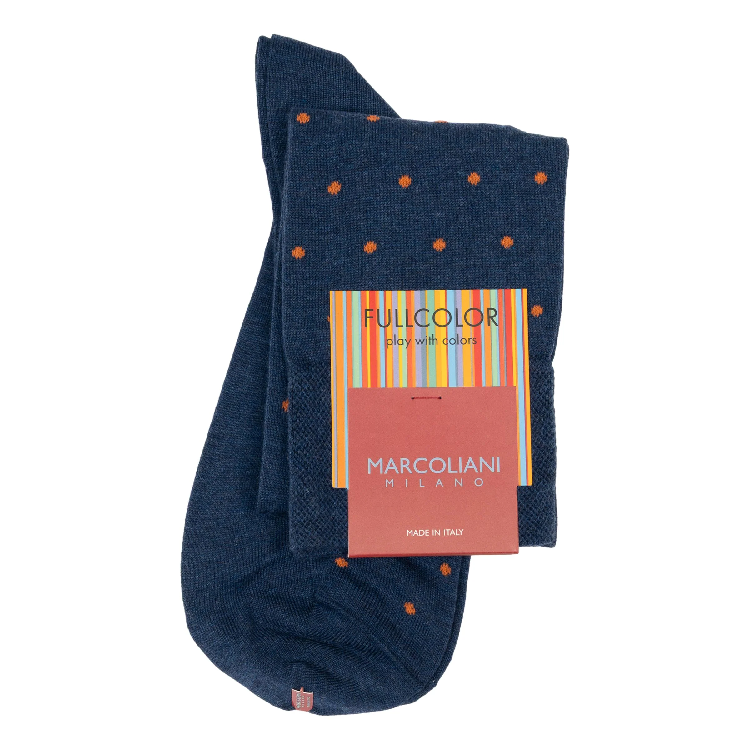 Pima Cotton Polka Dot Over the Calf Dress Socks