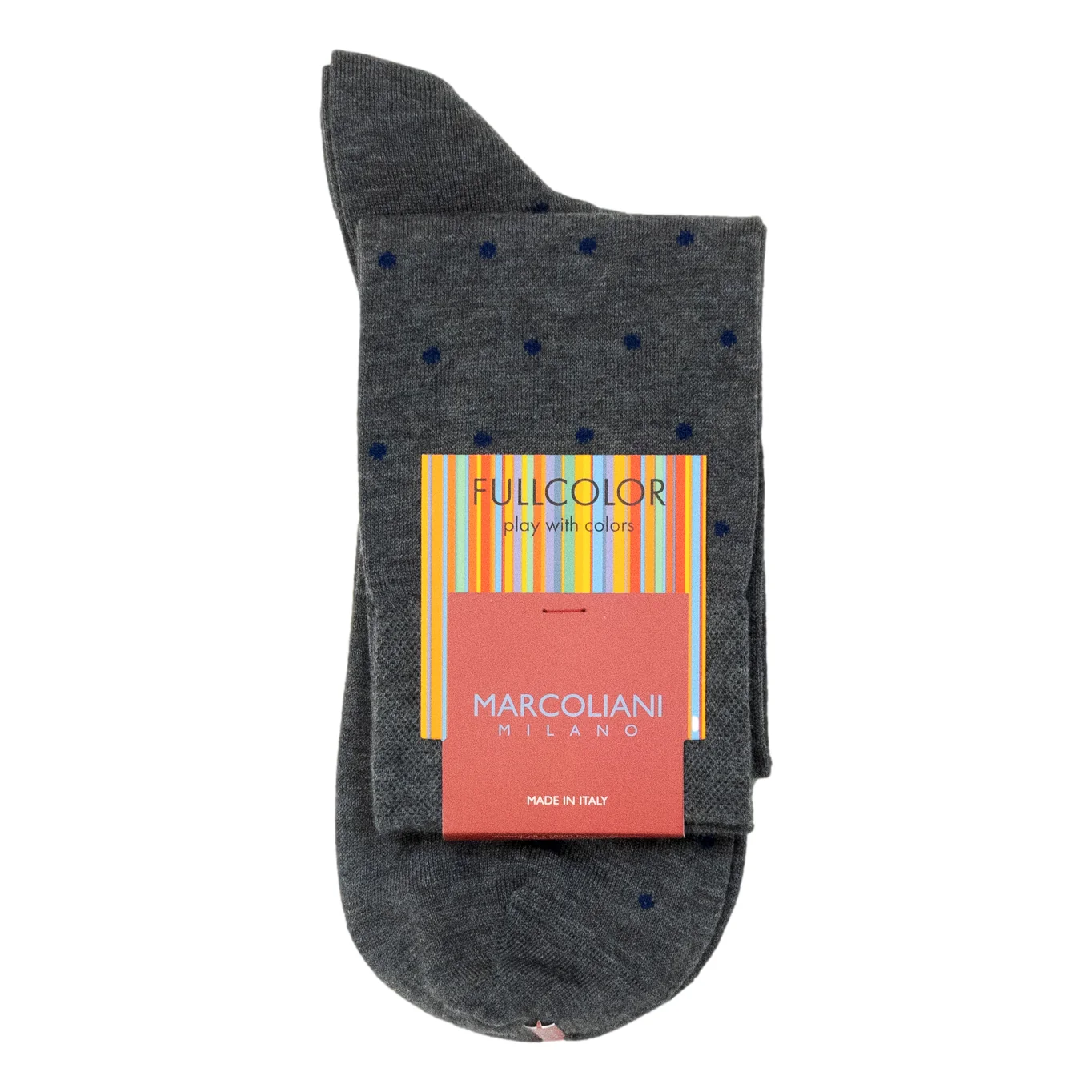 Pima Cotton Polka Dot Over the Calf Dress Socks - Image 2