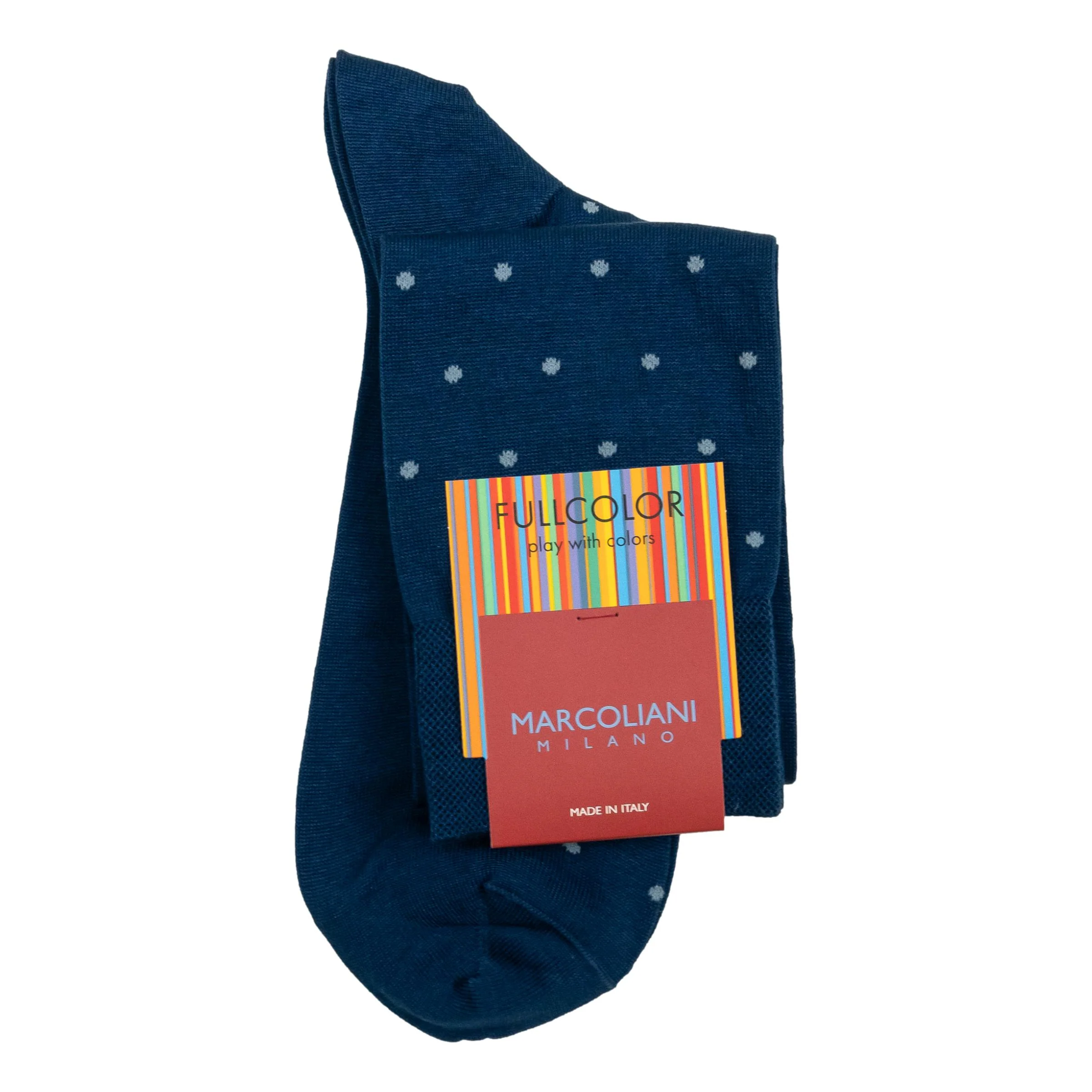Pima Cotton Polka Dot Over the Calf Dress Socks - Image 3