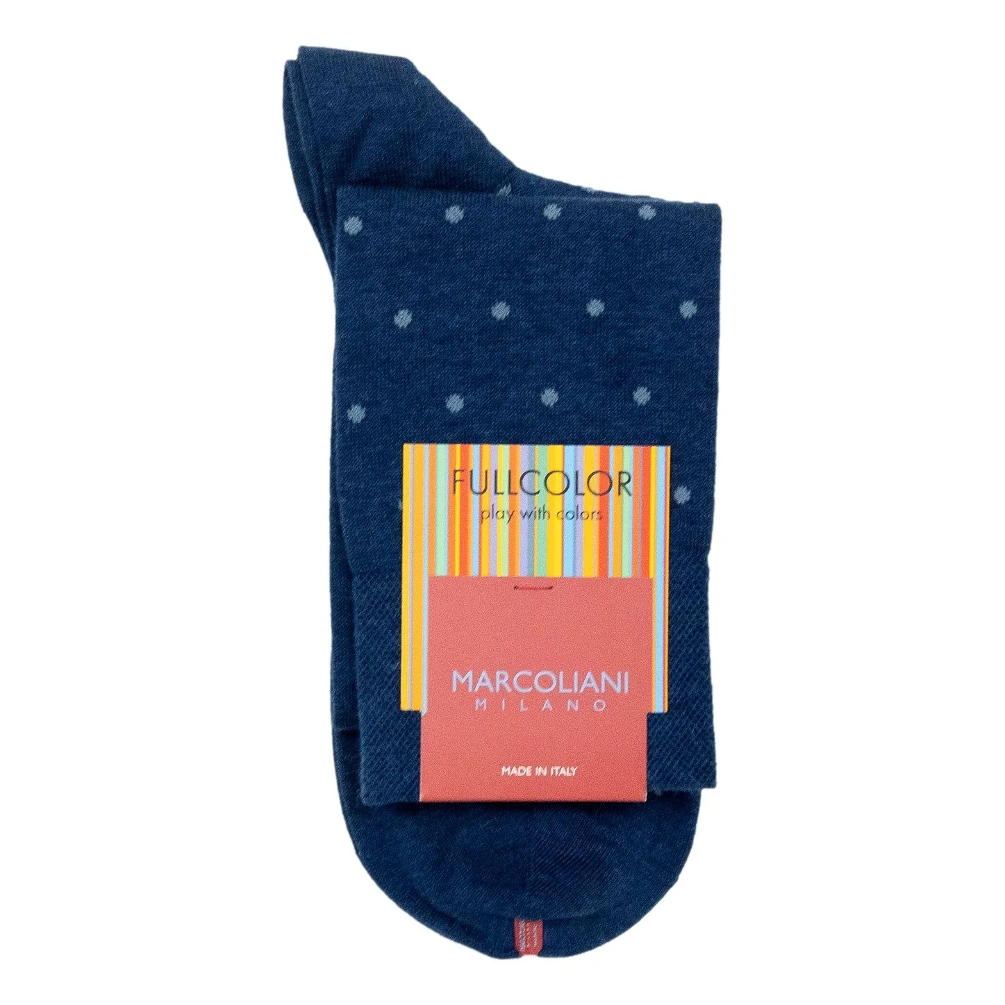 Pima Cotton Polka Dot Over the Calf Dress Socks - Image 4