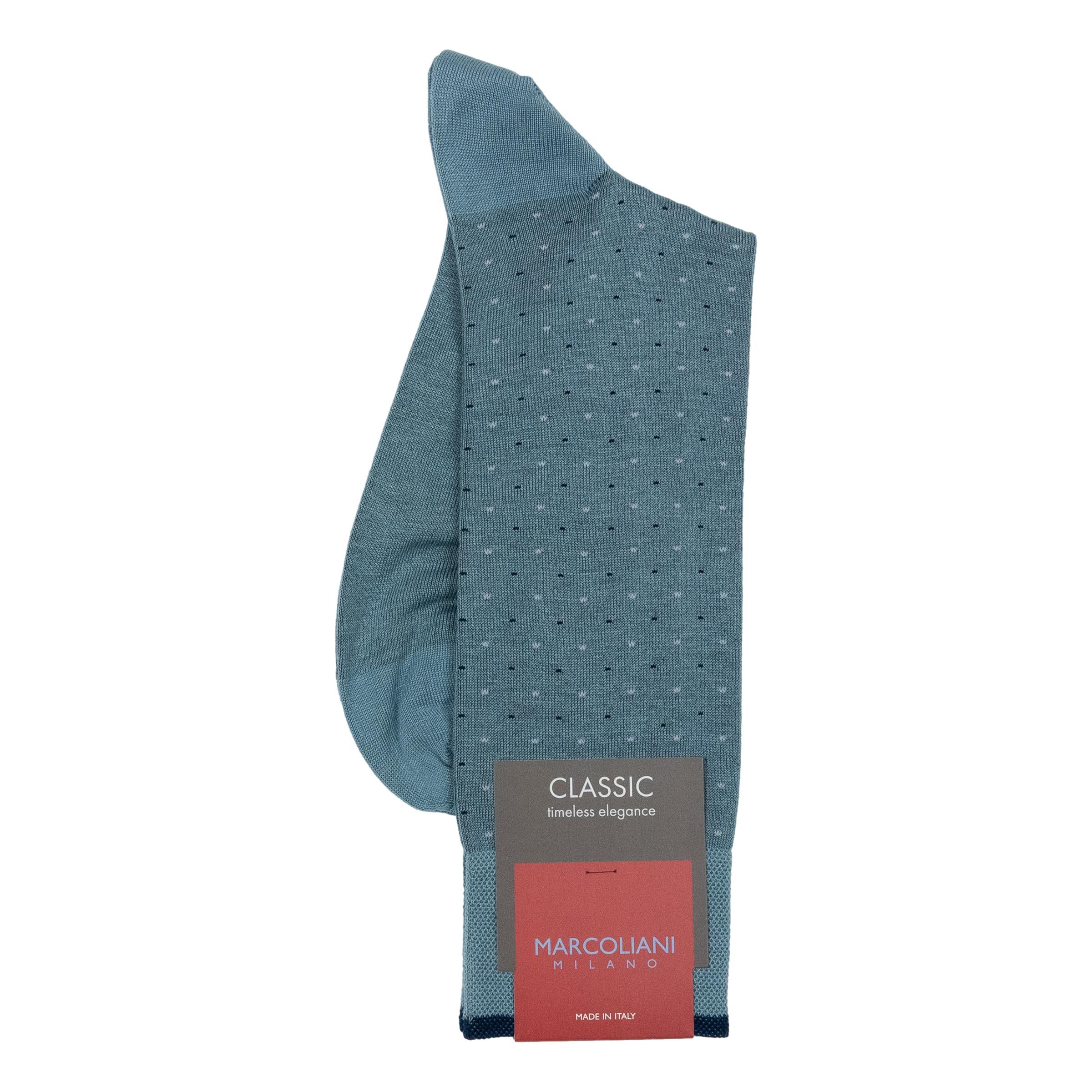 Pima Cotton Varese Pindot Mid-Calf Dress Socks - Image 3