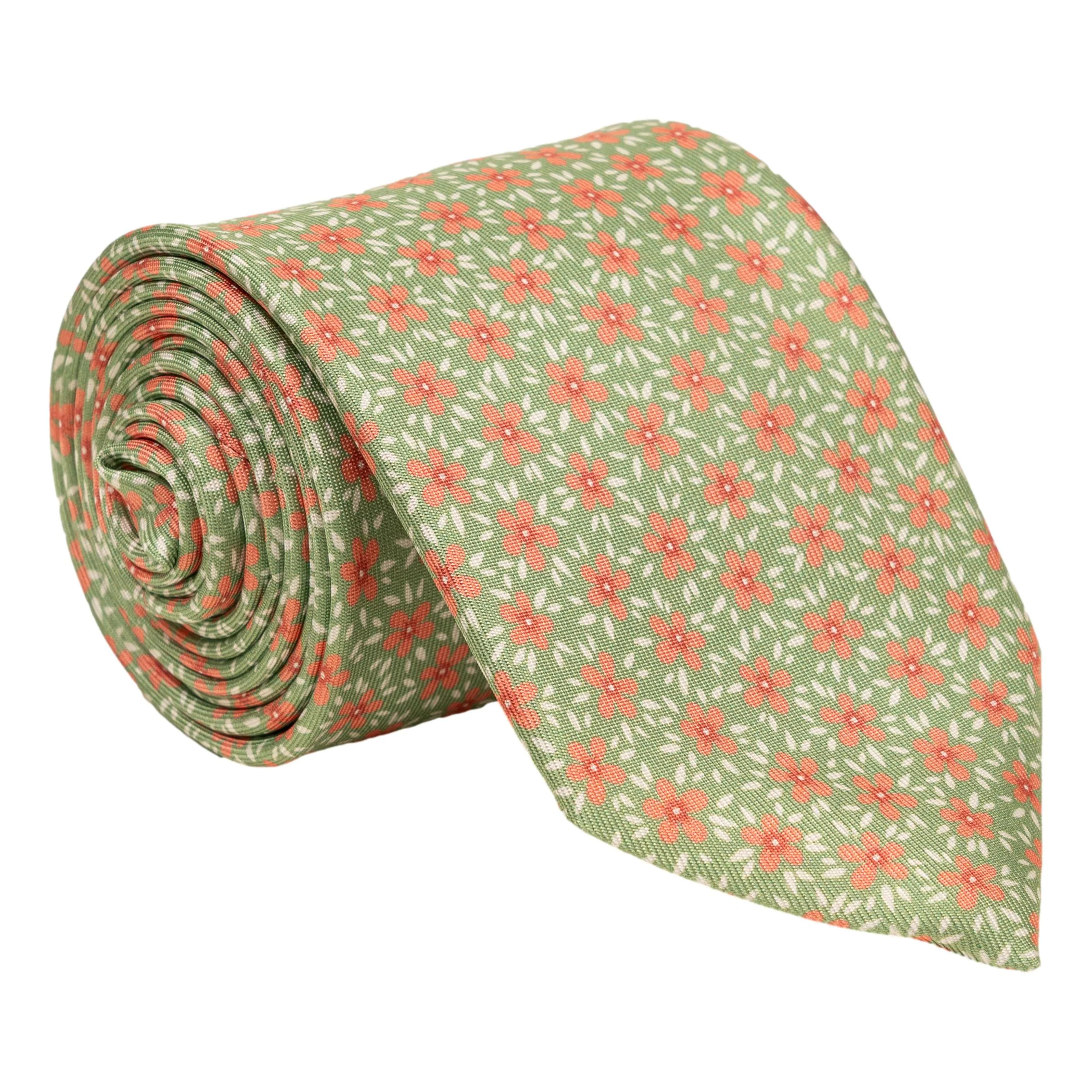 Plumeria Flower Silk Tie