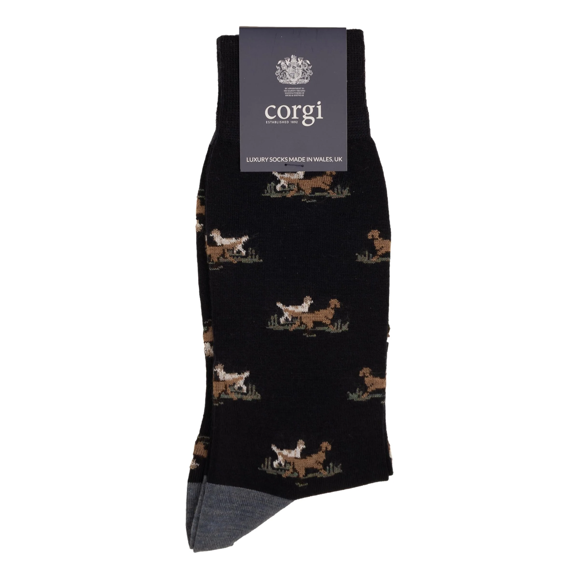 Pointer Dogs Mid-Calf Dress Sock