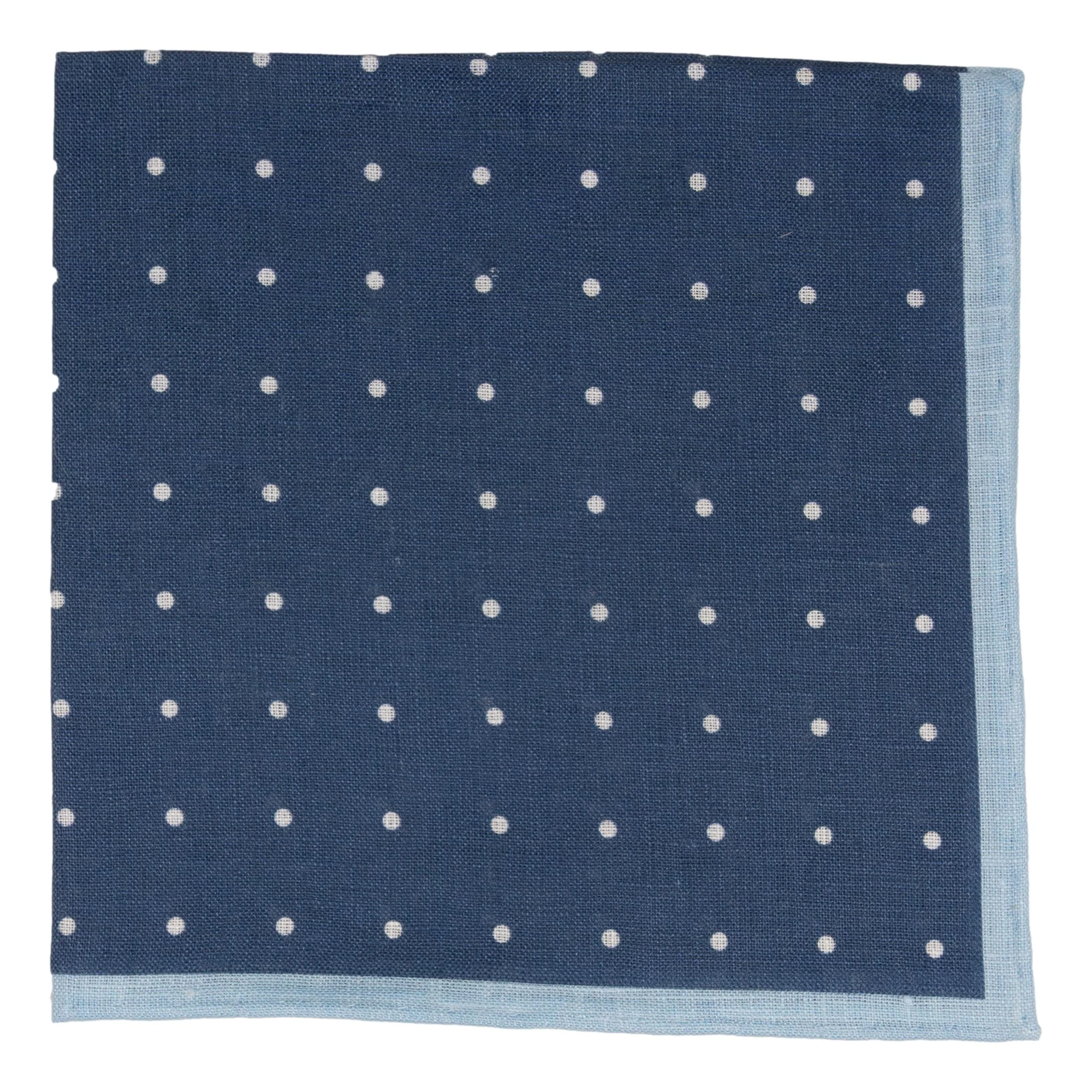 Polka Dot Linen Pocket Square