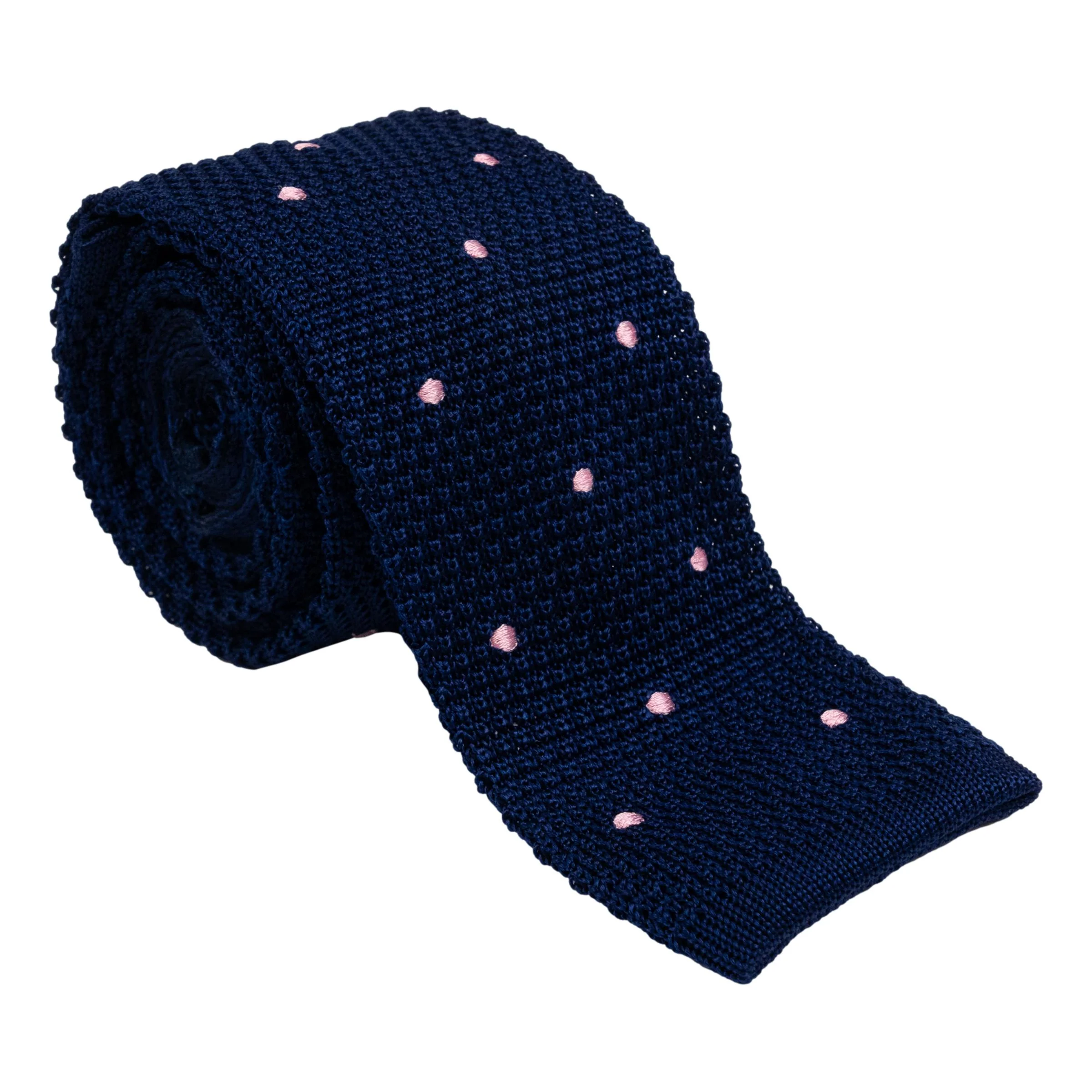 Polka Dot Silk Knitted Tie - Image 3