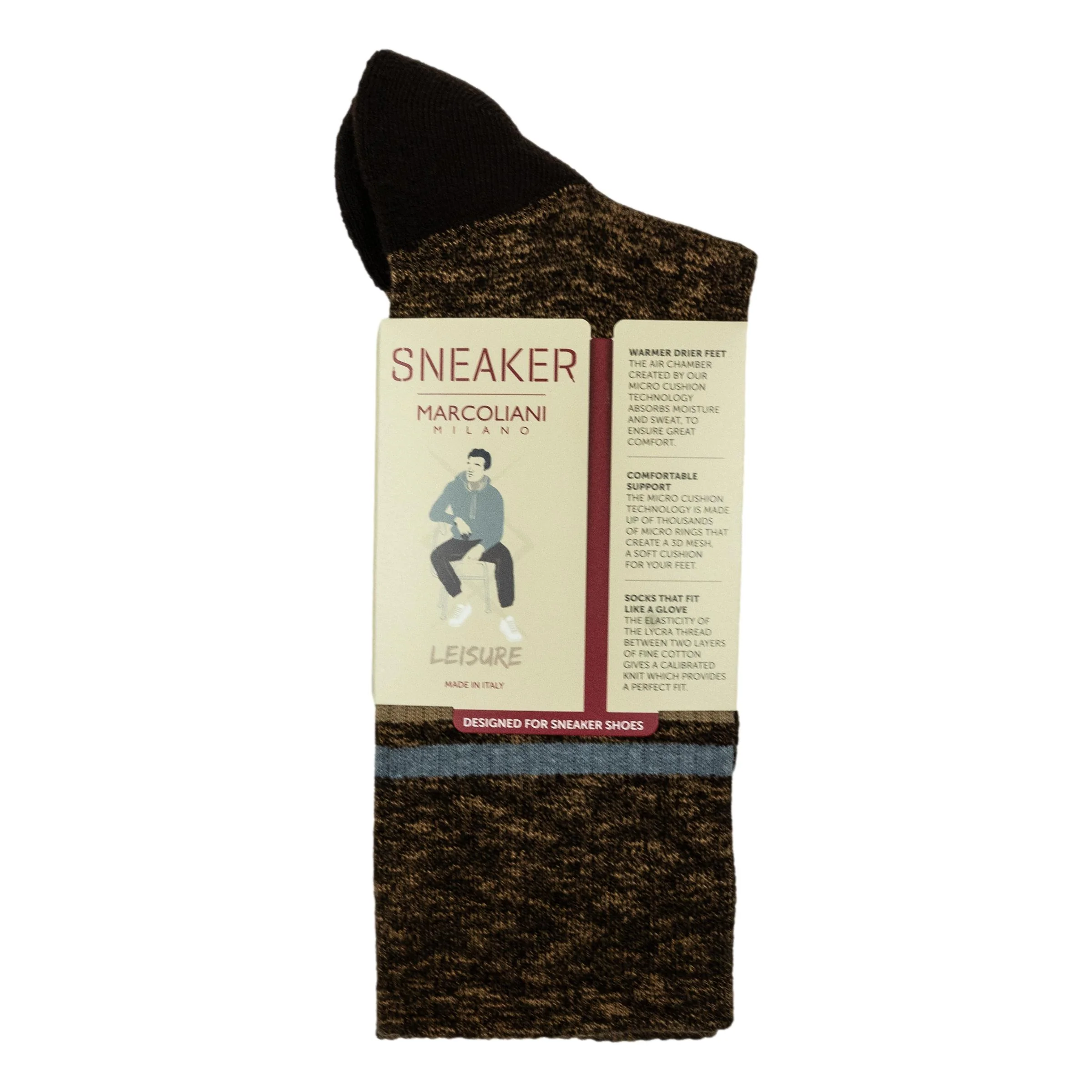Preppy Stripe Cotton Mid-Calf Sneaker Sock - Image 4