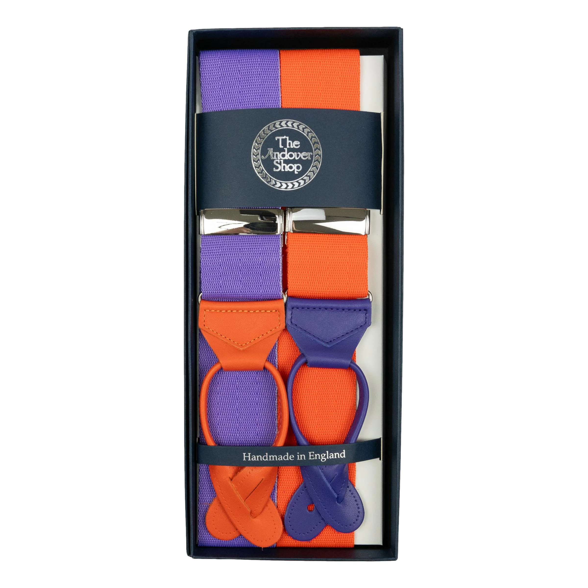 Purple and Orange Moire Braces