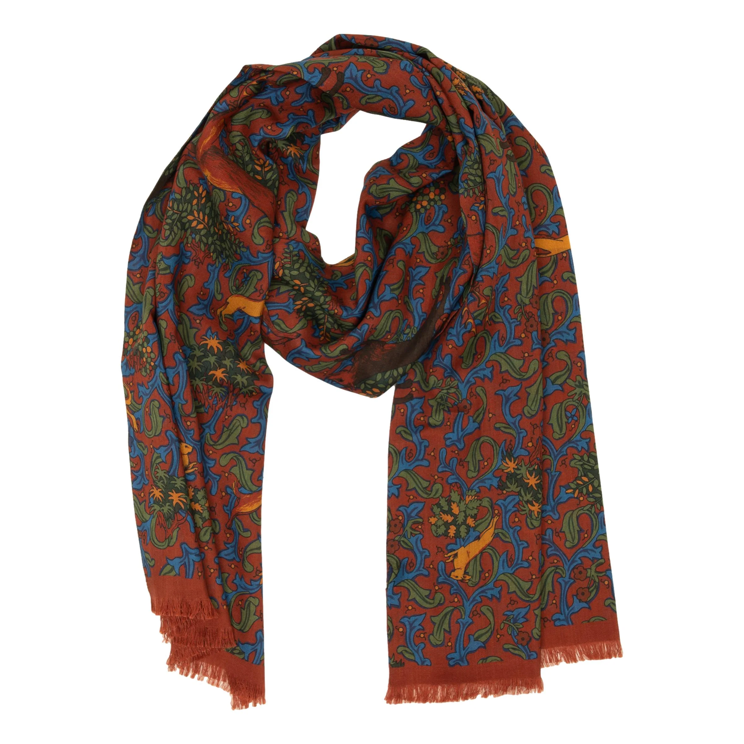 Rabbit and Dog Wool and Silk Blend Scarf