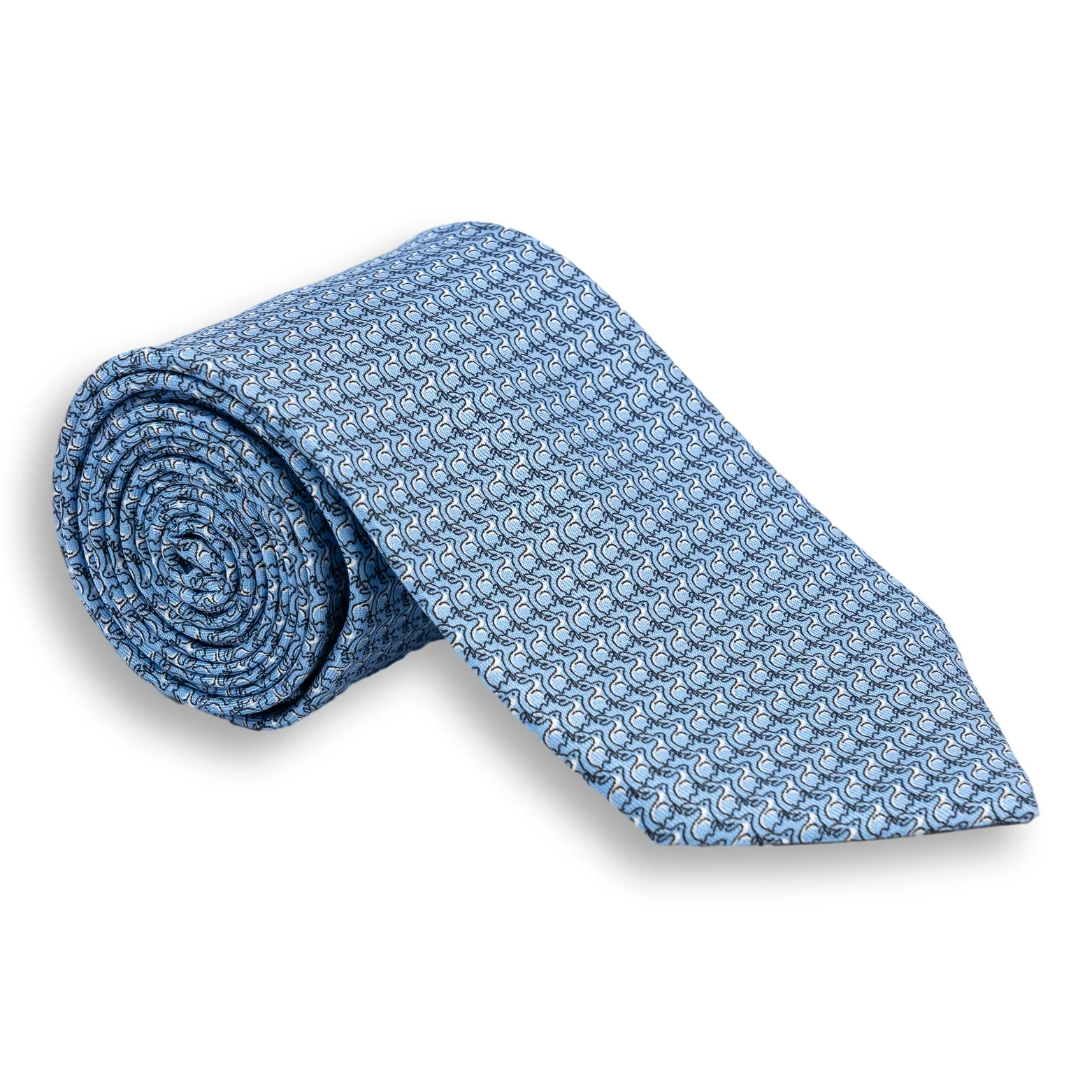 Rabbit Pattern Silk Print Tie - Image 2