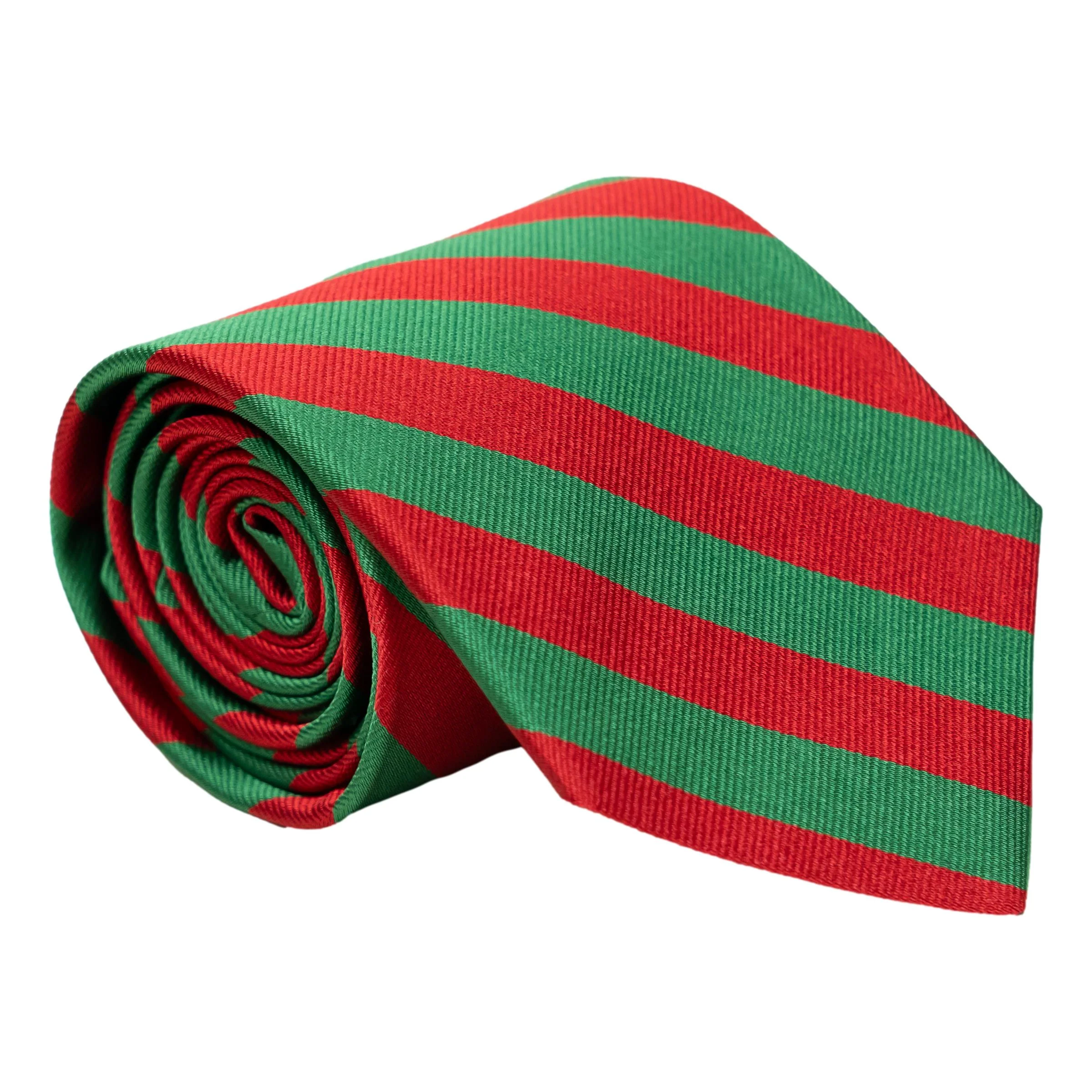 Red and Green Christmas Stripe Tie