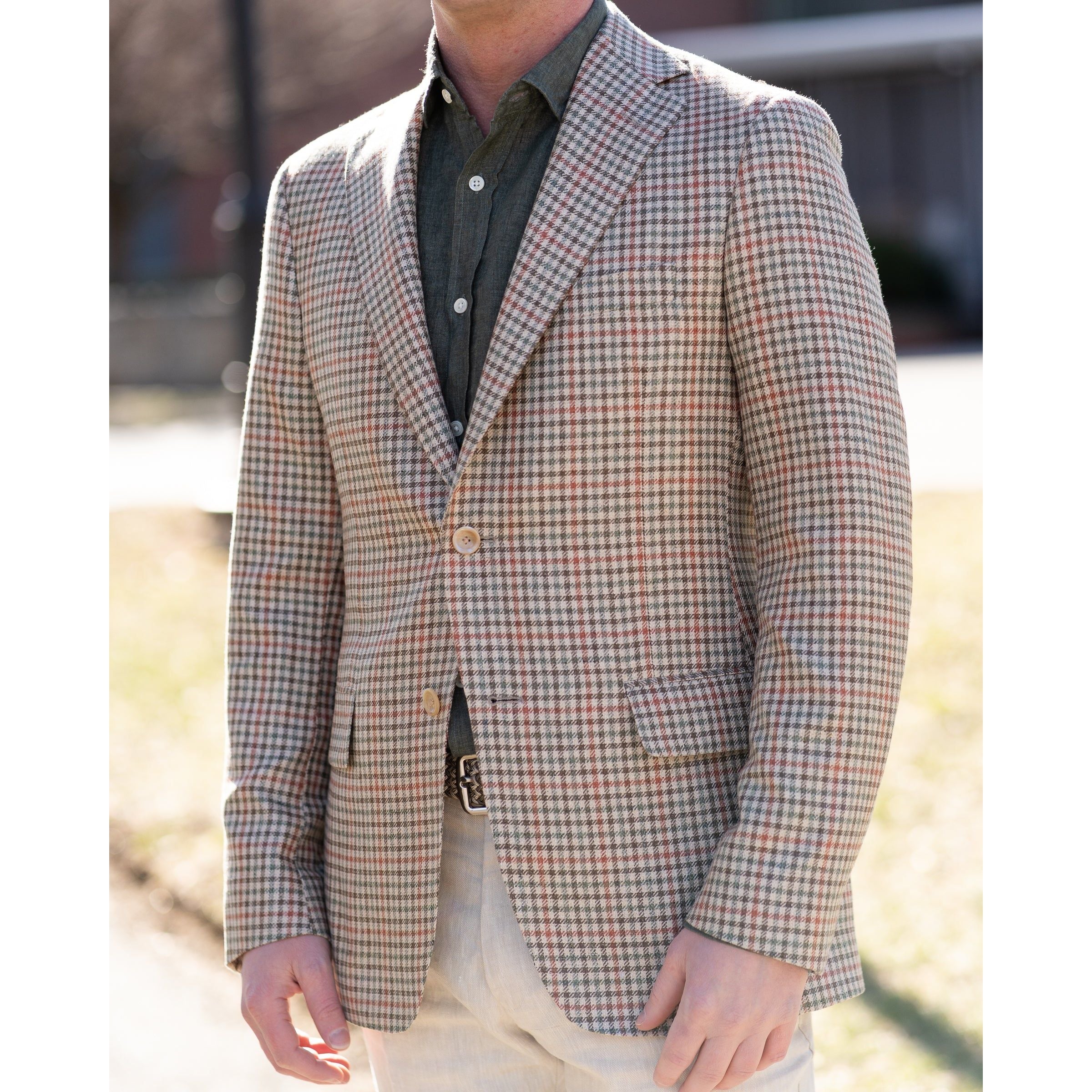 Red Clay, Sage, and Bark Silk Sport Coat - Image 2