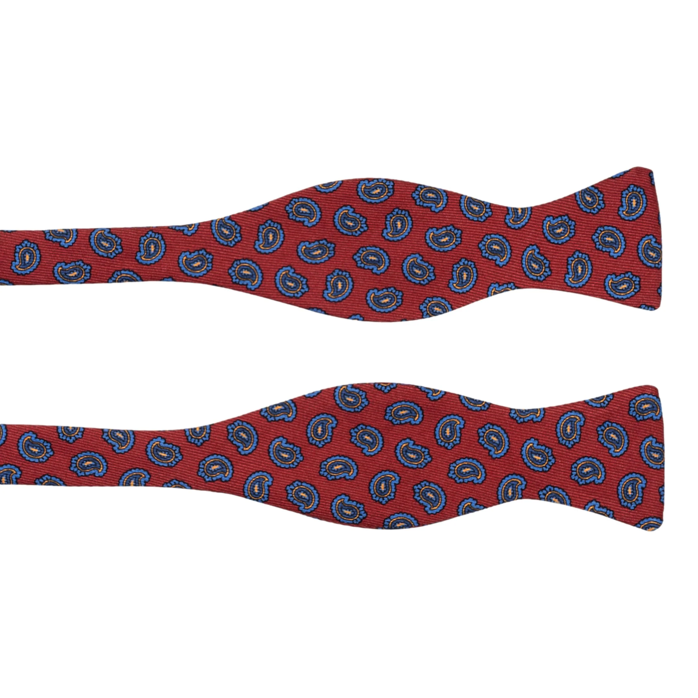 Red Medium Paisley Bow Tie