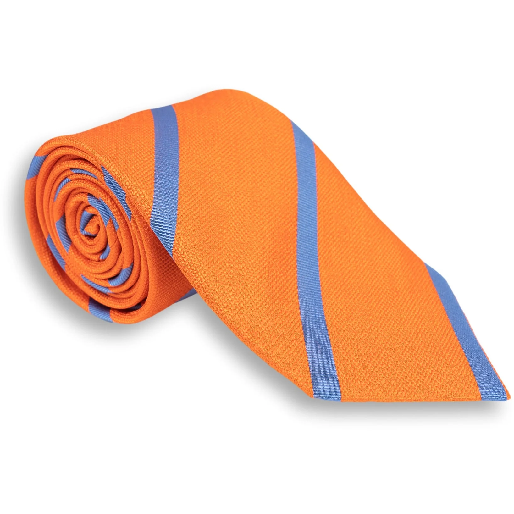 Basket Weave Repp Stripe Silk Woven Tie