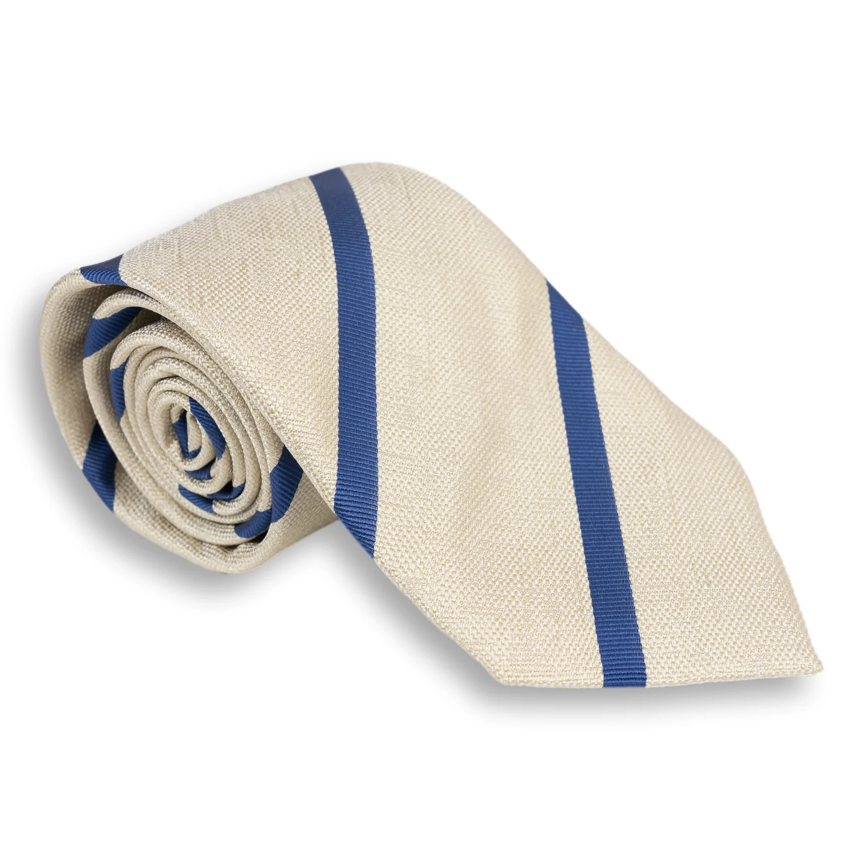 Basket Weave Repp Stripe Silk Woven Tie - Image 5