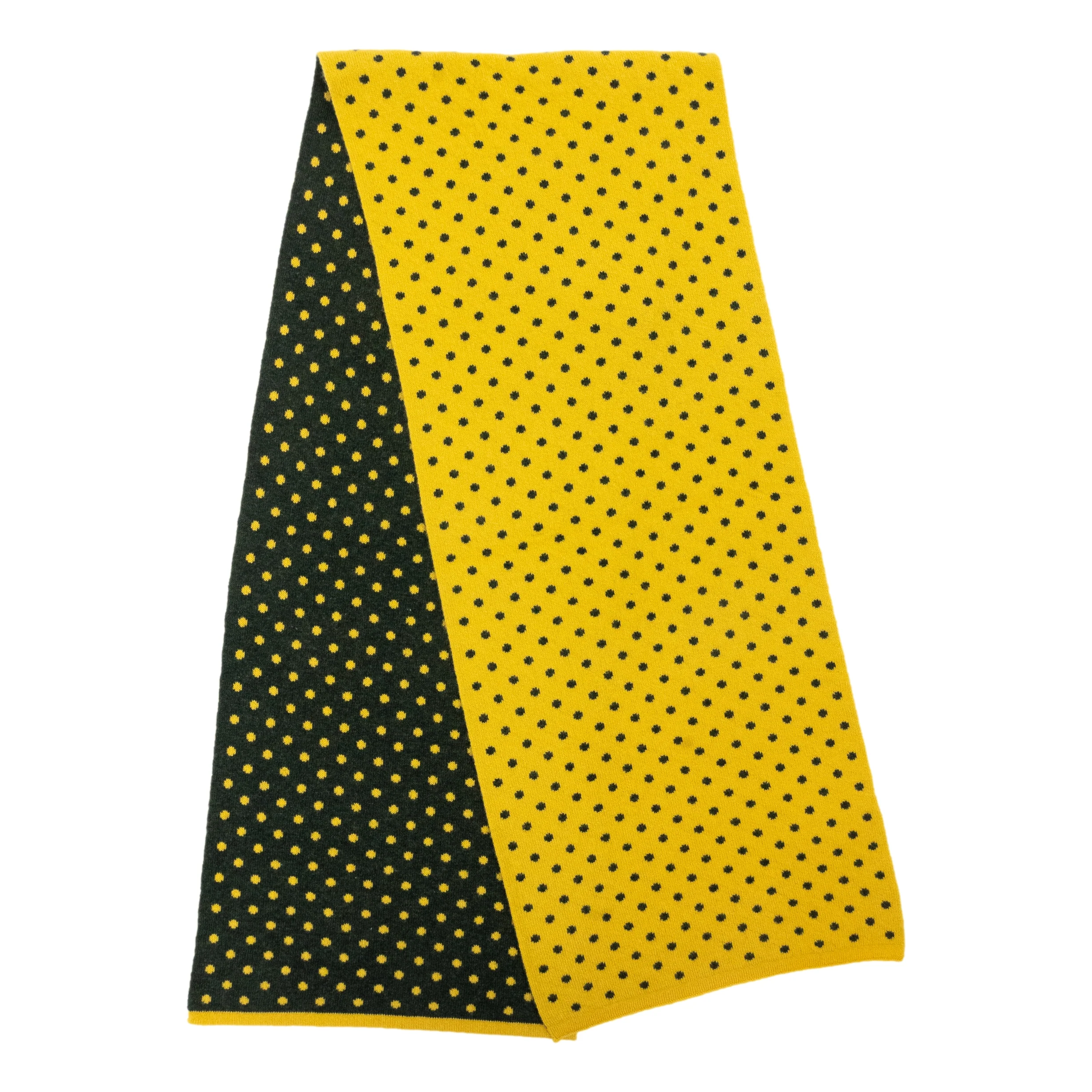Reversible Dotted Wool and Cashmere Knitted Scarf - Image 5