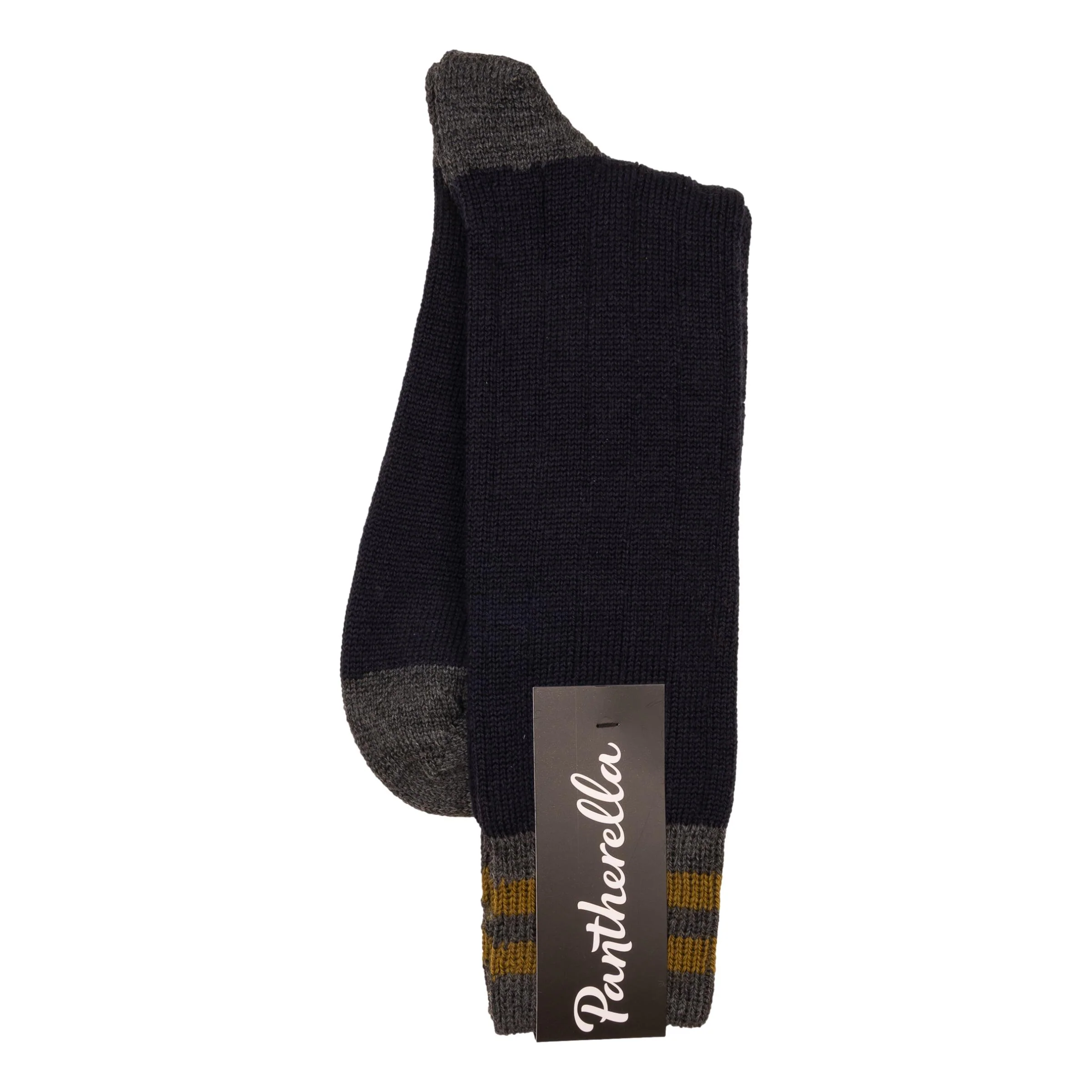 Royston Stripe Wool Mid-Calf Dress Socks