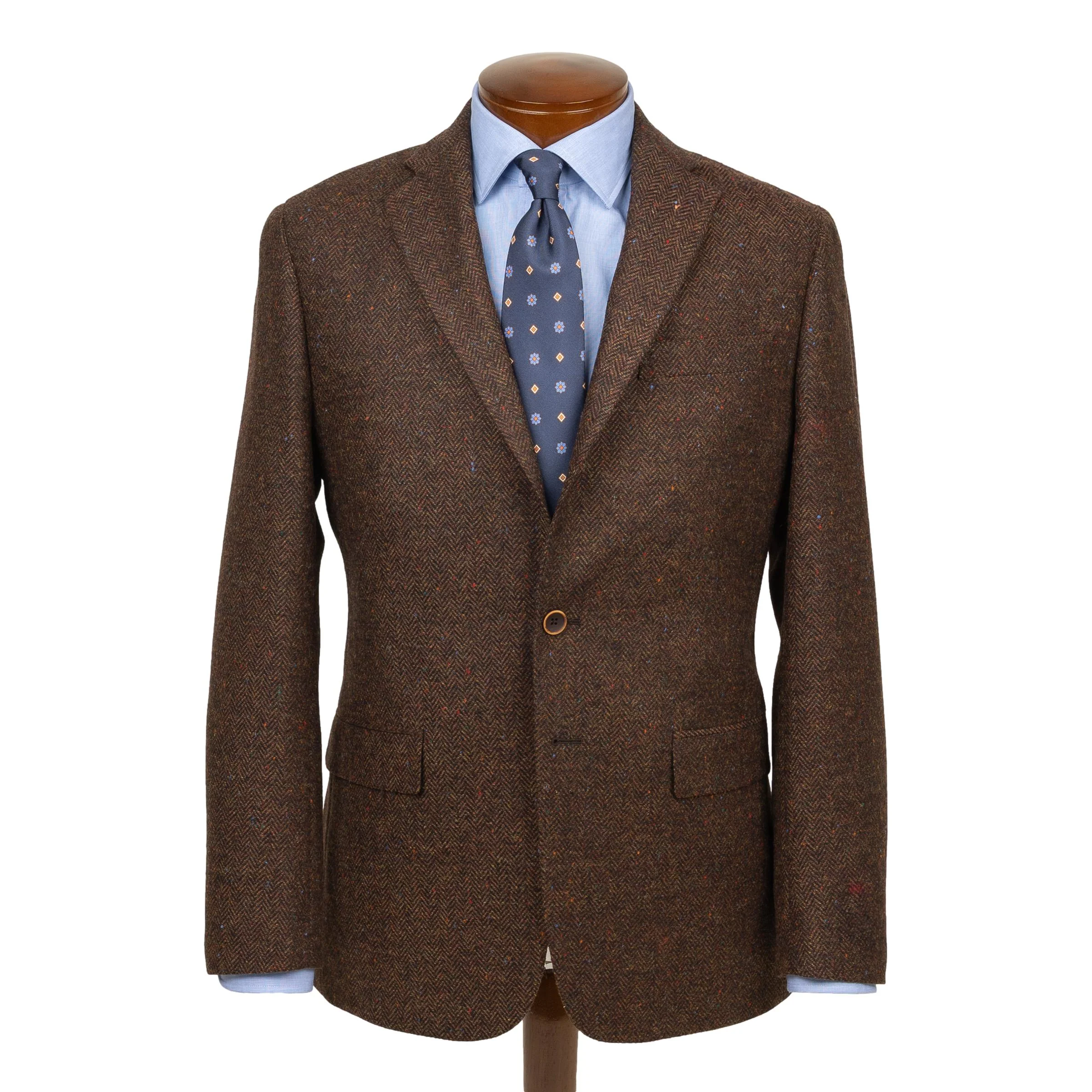 Rust Herringbone Fleck Wool Sport Coat