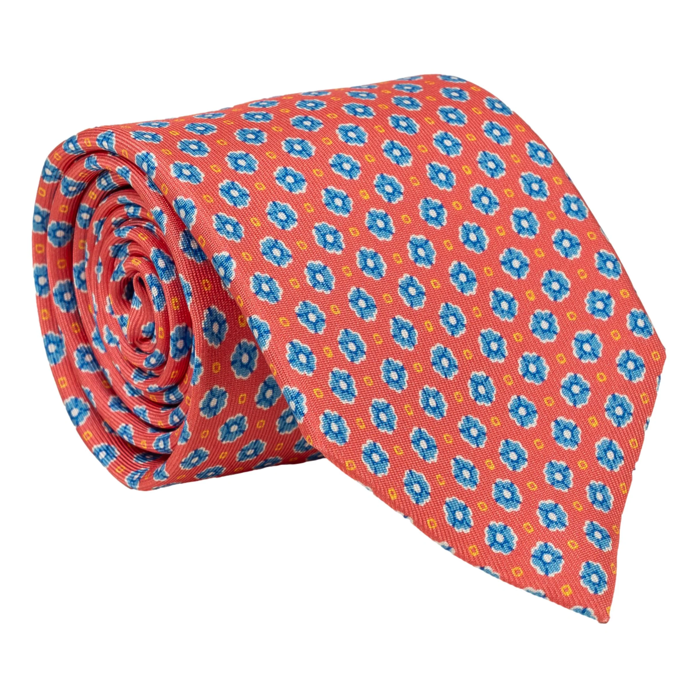 Savona Flower Patterned Silk Tie