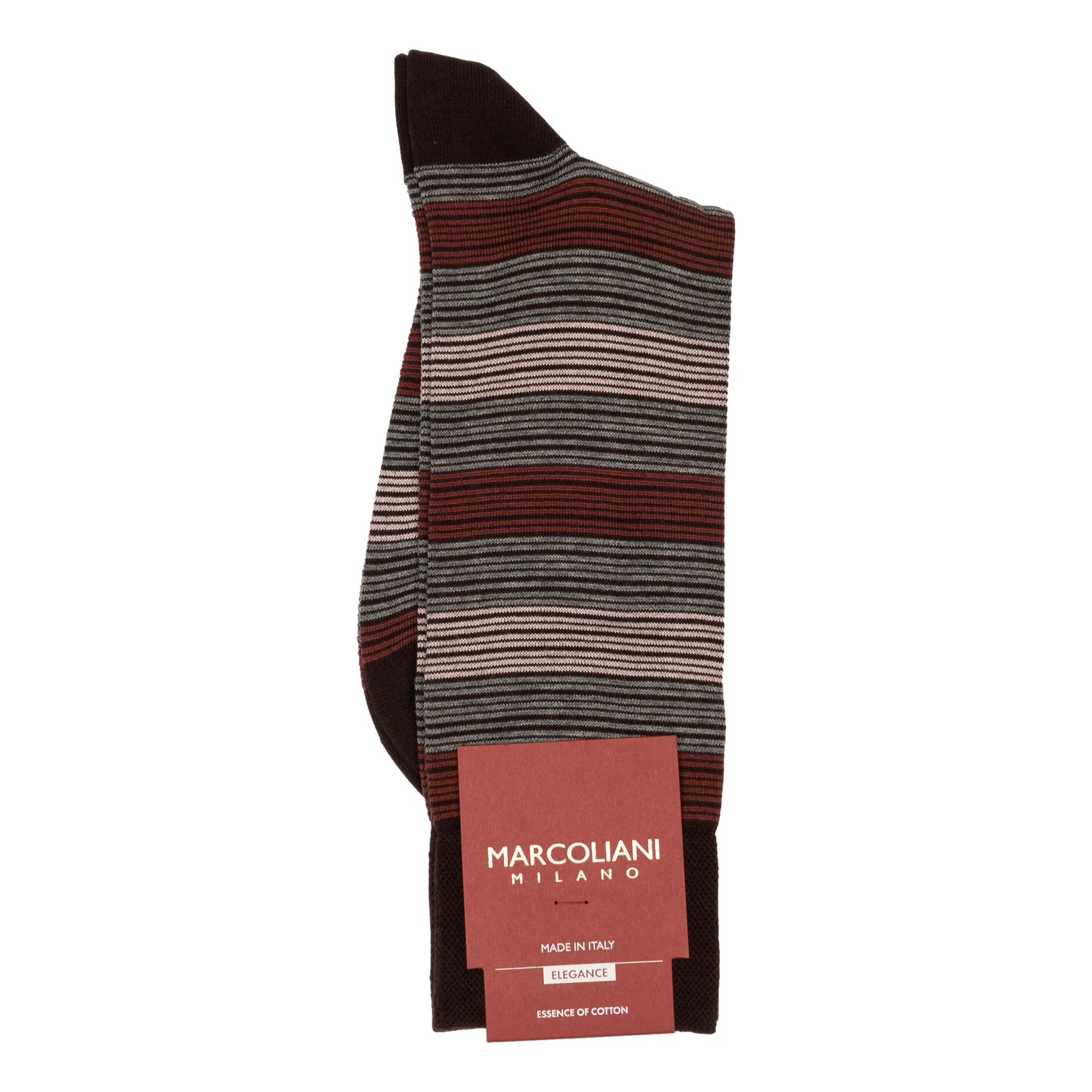 Scale Stripe Pima Cotton Mid-Calf Dress Socks - Image 2