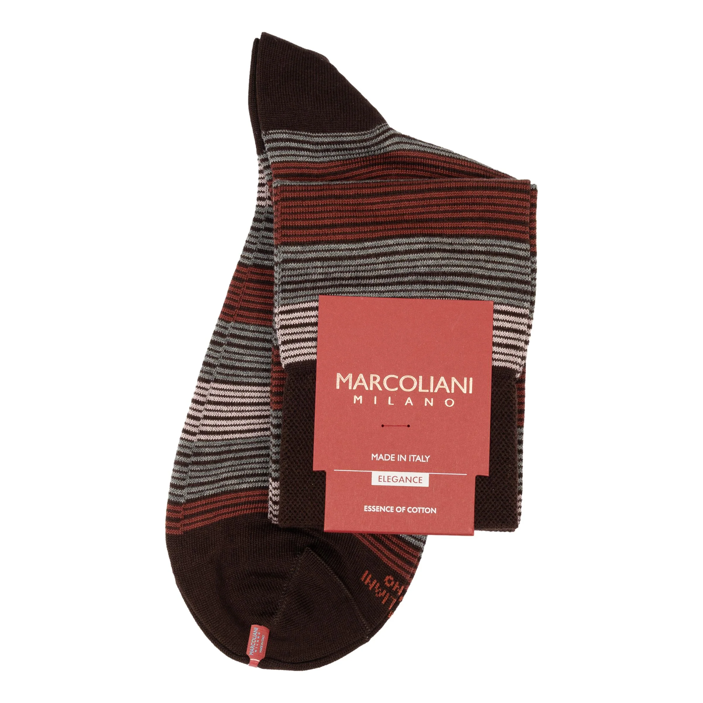 Scale Stripe Pima Cotton Over-the-Calf Dress Socks - Image 2