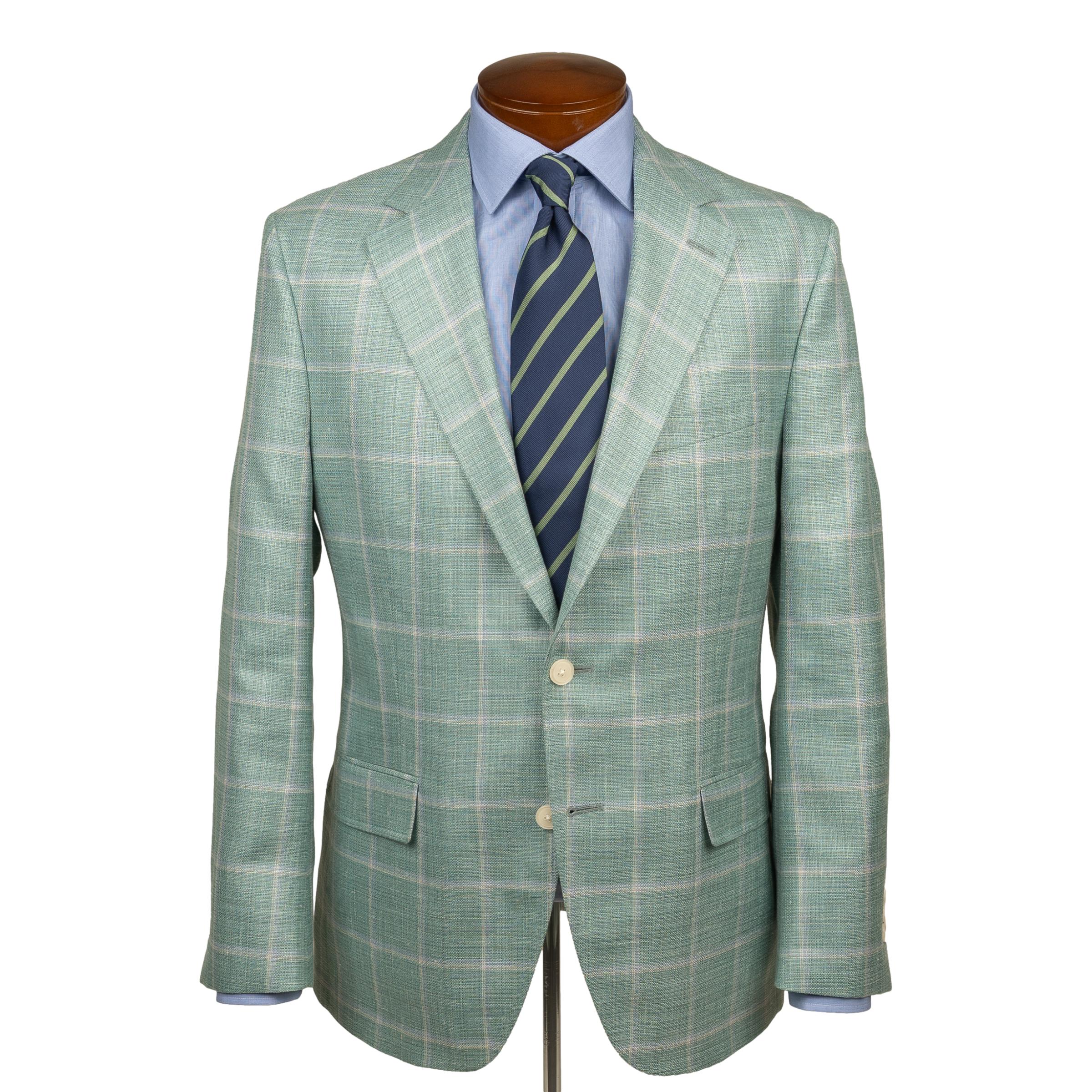Sea Glass Windowpane Wool, Silk, and Linen Sport Coat