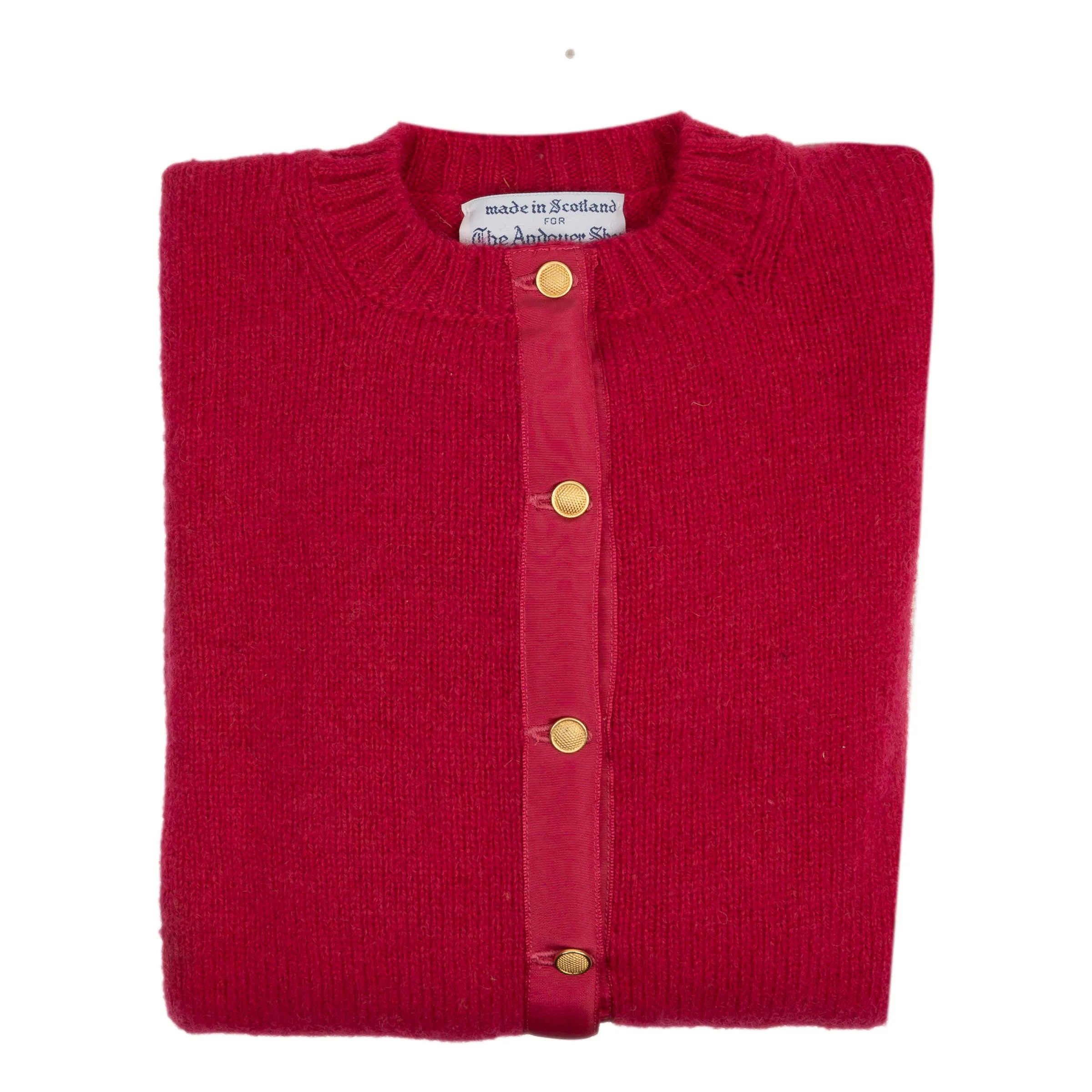 Shetland Crew Neck Cardigan Sweater - Image 6