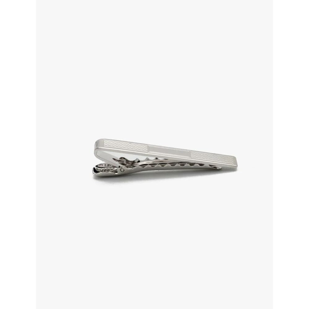 Silver Etched Engraveable Tie Bar