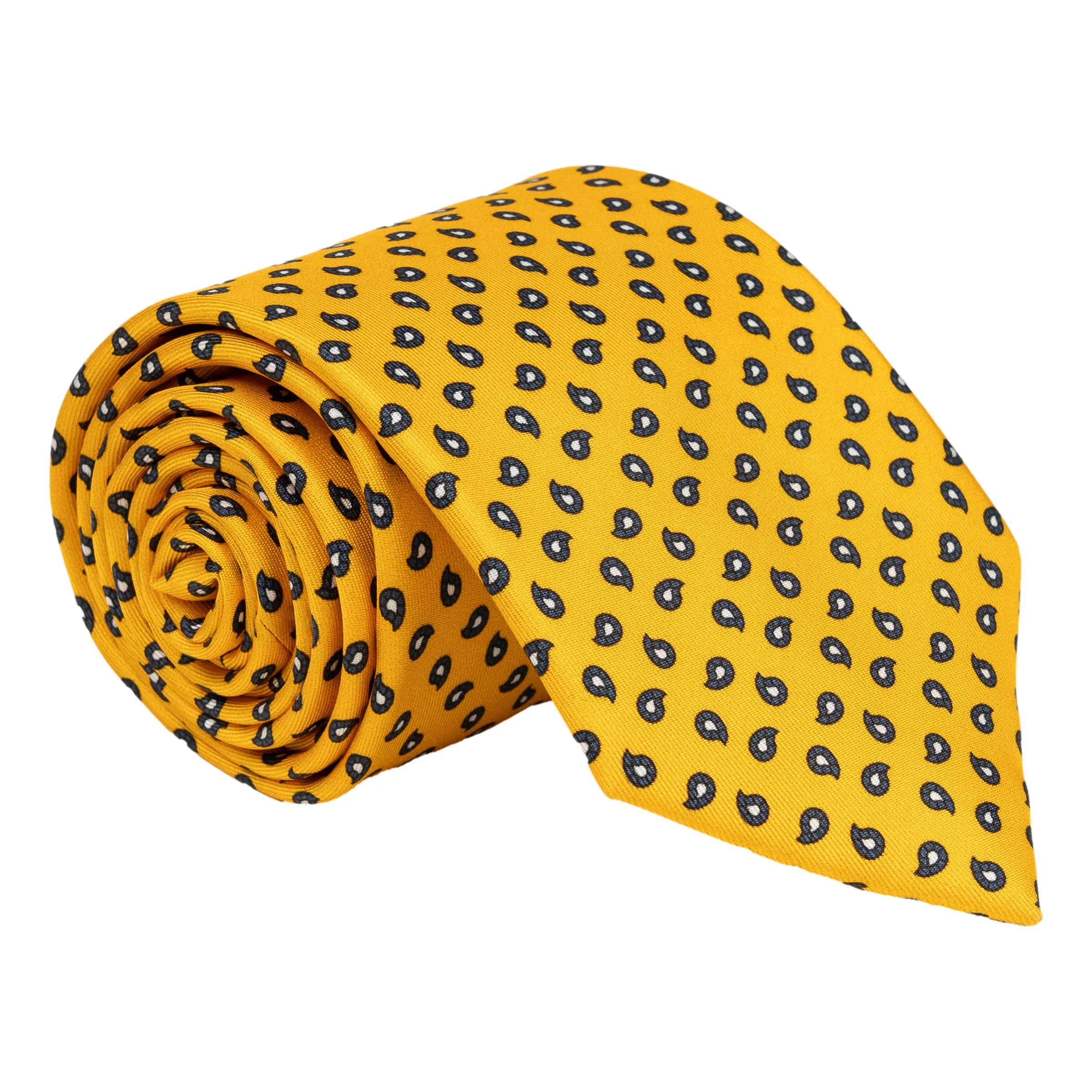 Small Paisley Motif Silk Tie