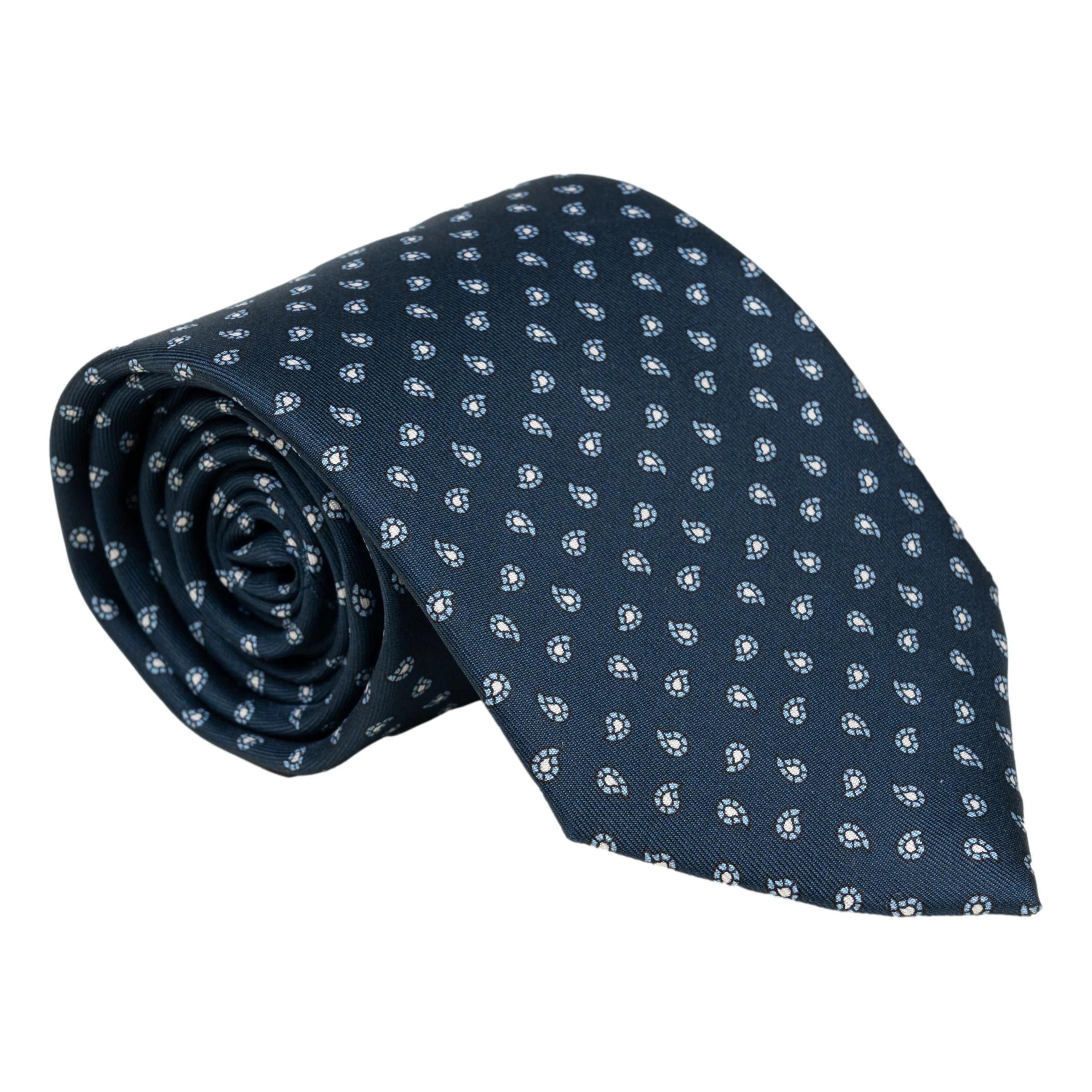 Small Paisley Motif Silk Tie - Image 3
