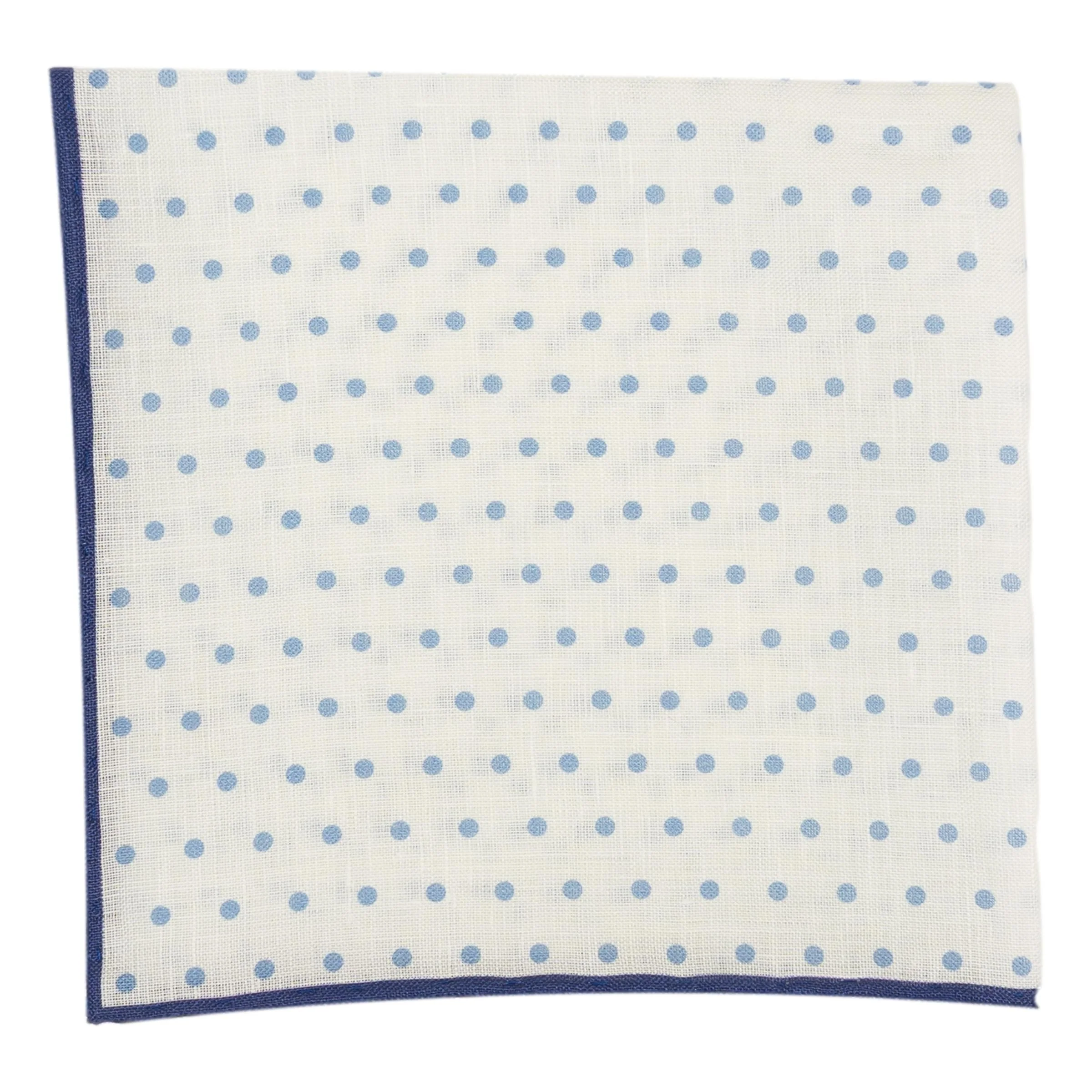 Small Polka Dot Linen Pocket Square