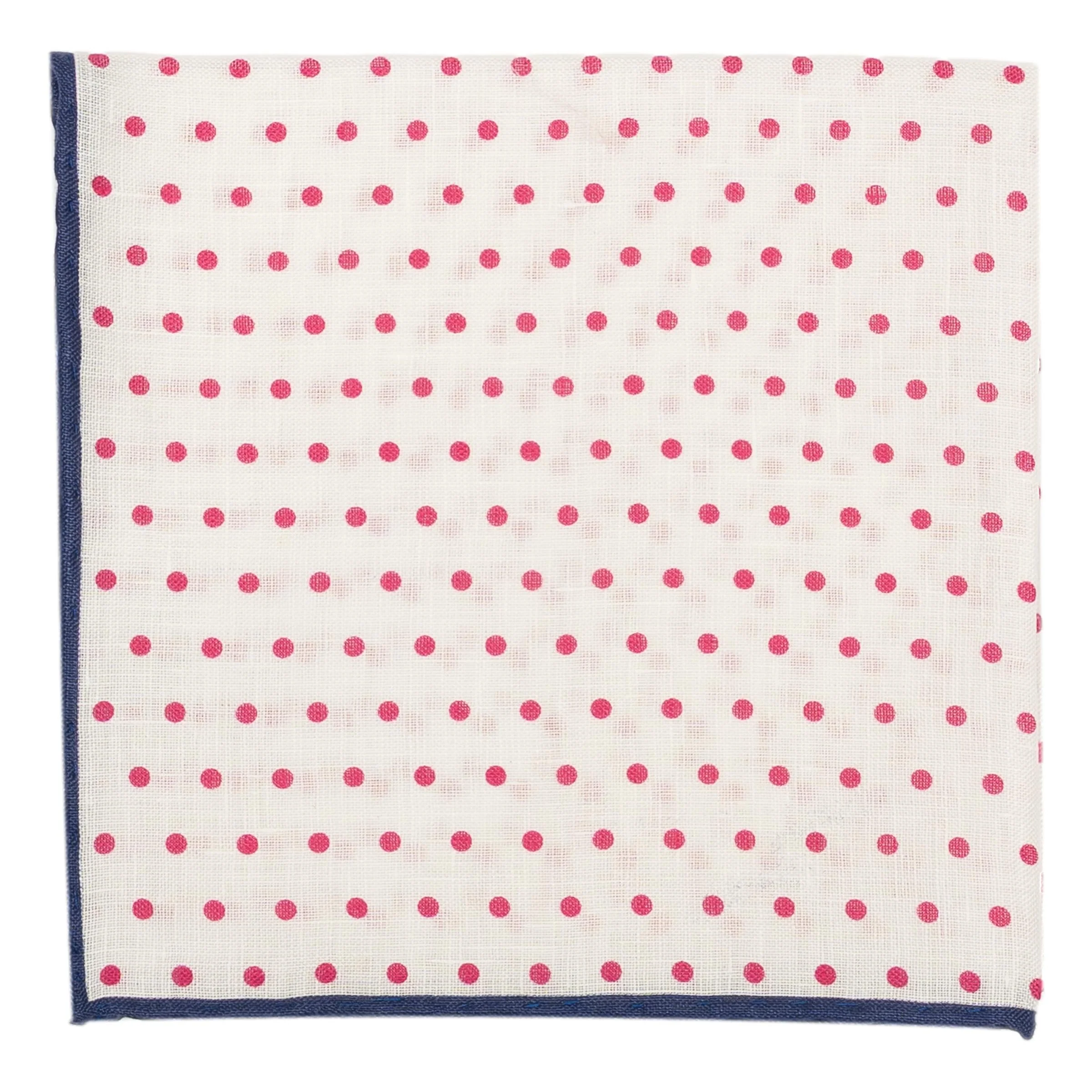 Small Polka Dot Linen Pocket Square - Image 2