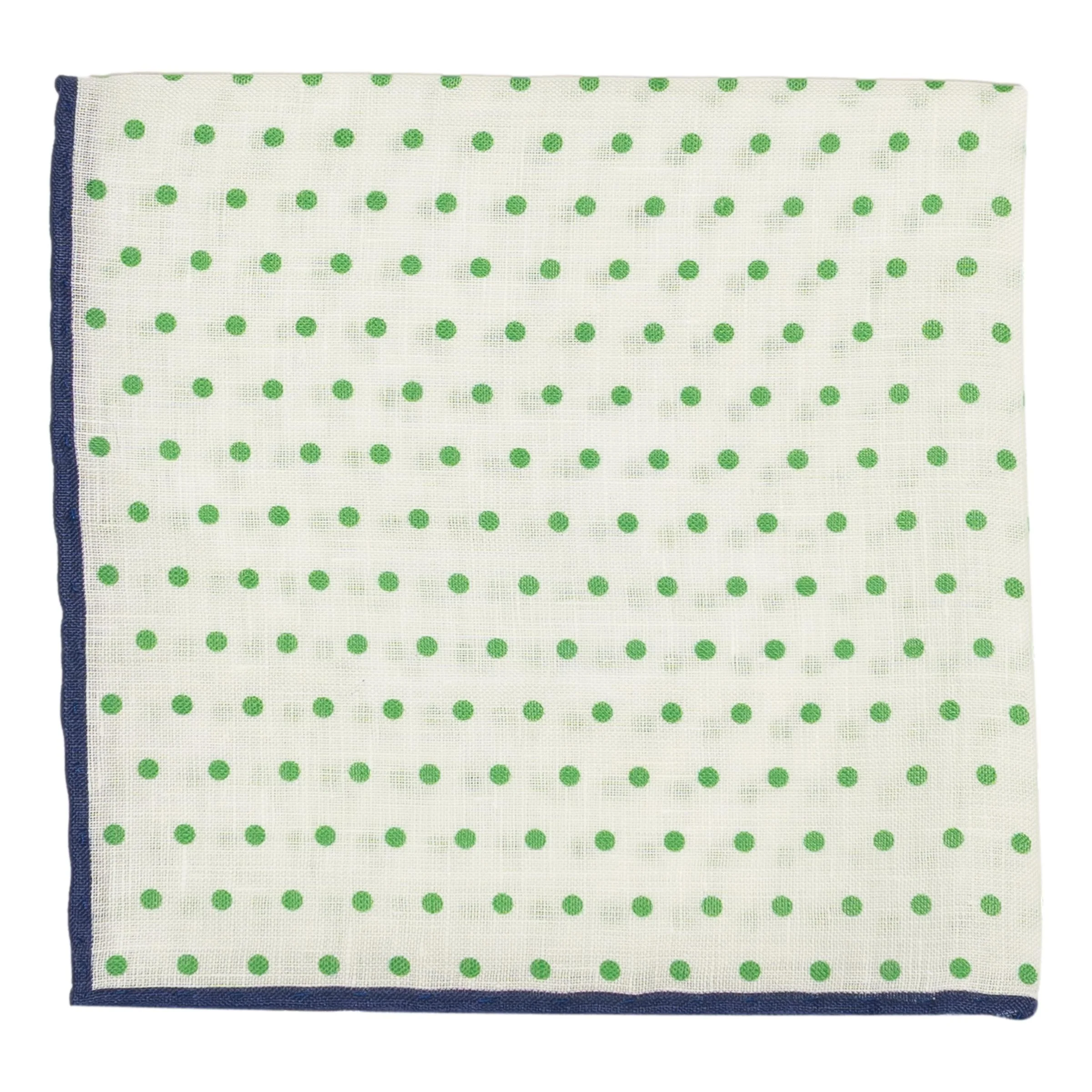 Small Polka Dot Linen Pocket Square - Image 5