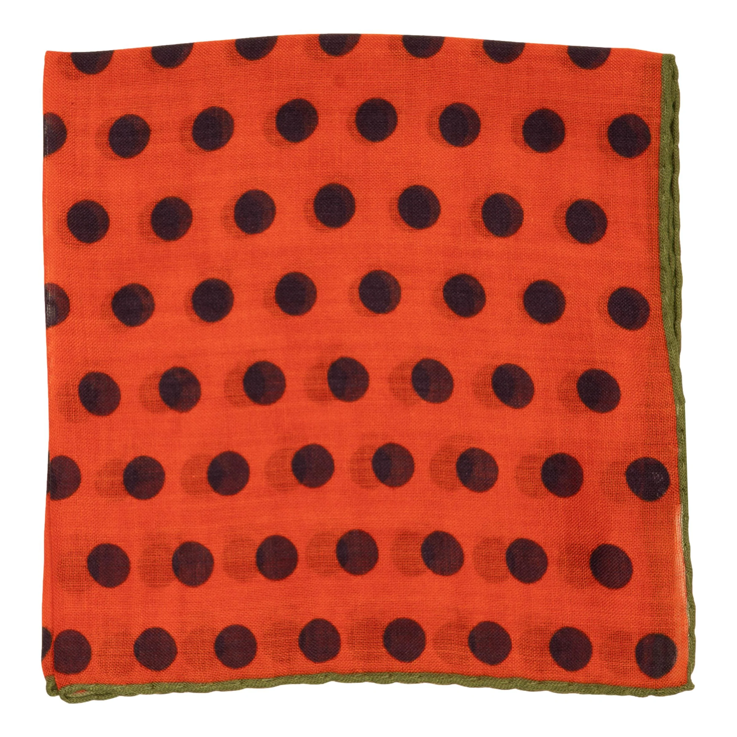 Solid Dot Wool and Silk Pocket Square