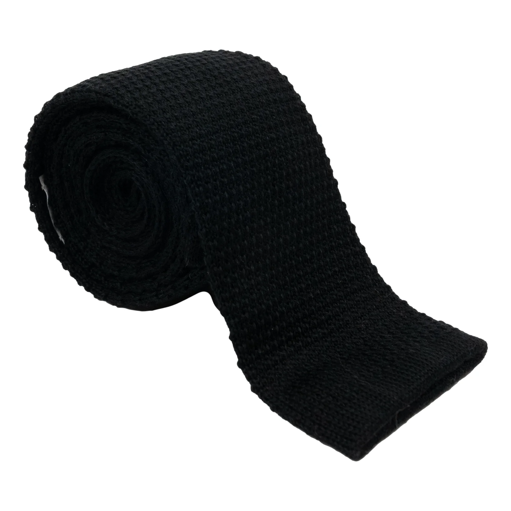 Solid Wool Knitted Tie - Image 3