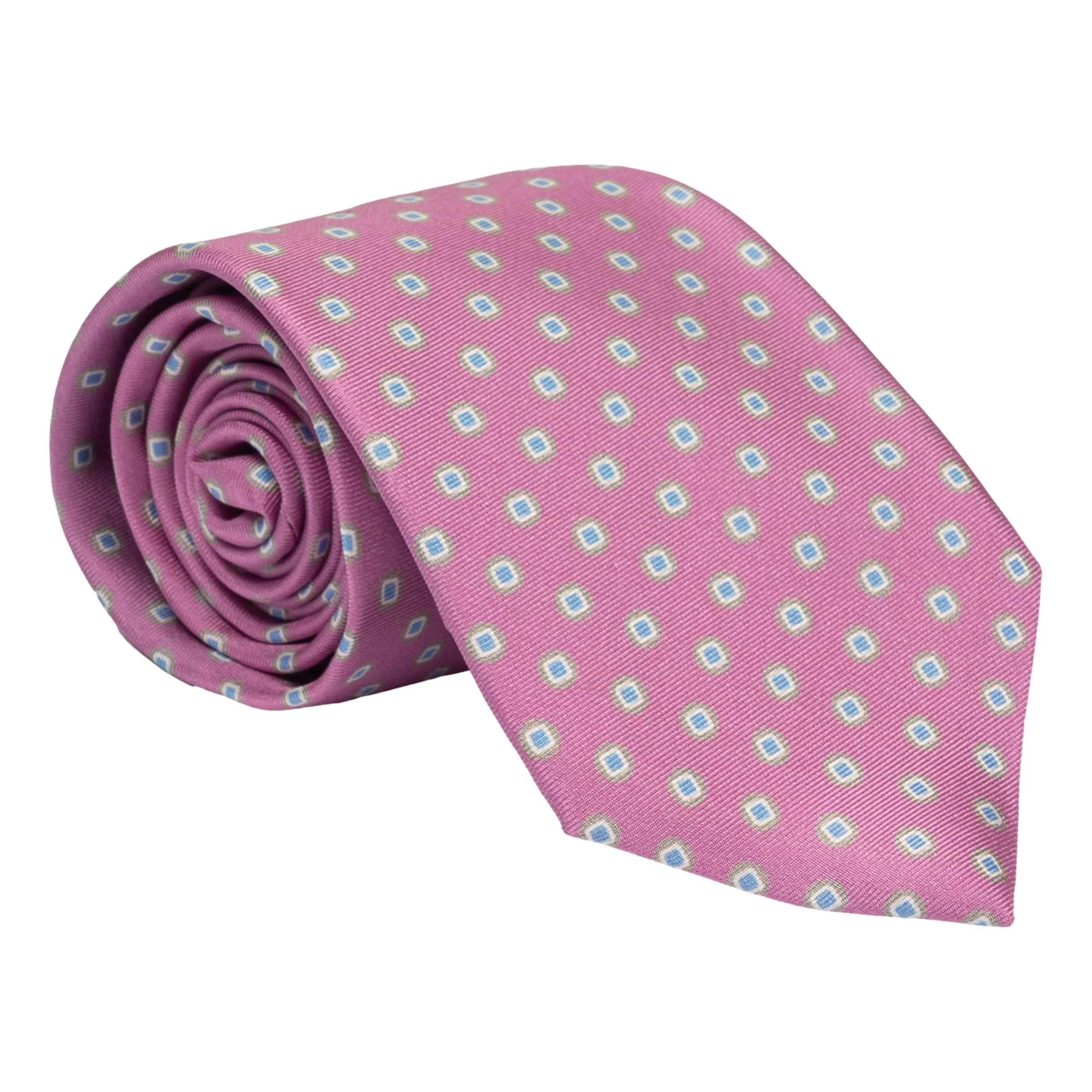 Square Inset Print Silk Tie - Image 4