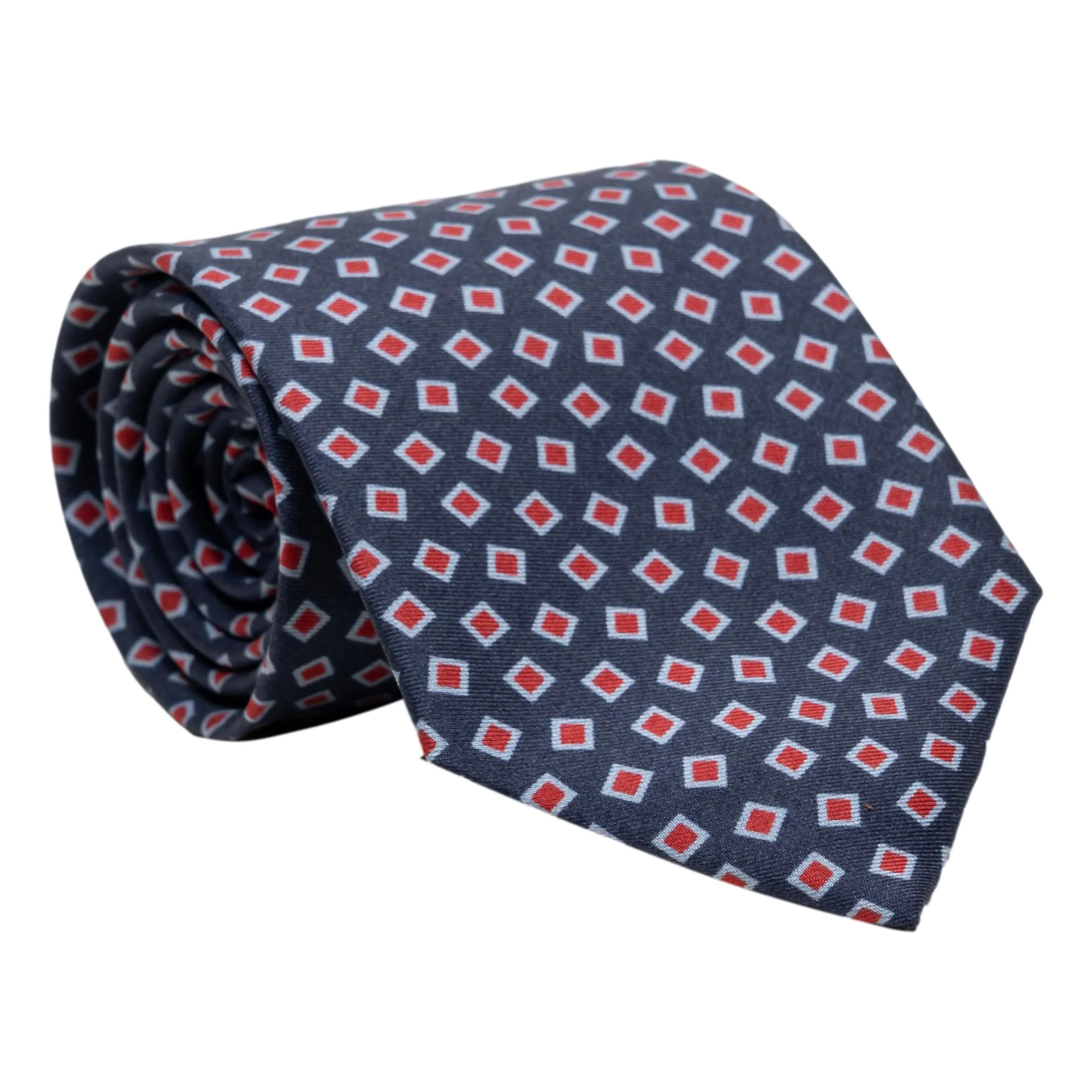 Square Patterned Silk Tie - Image 3
