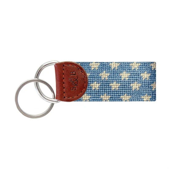 Stars and Stripes Needlepoint Key Fob