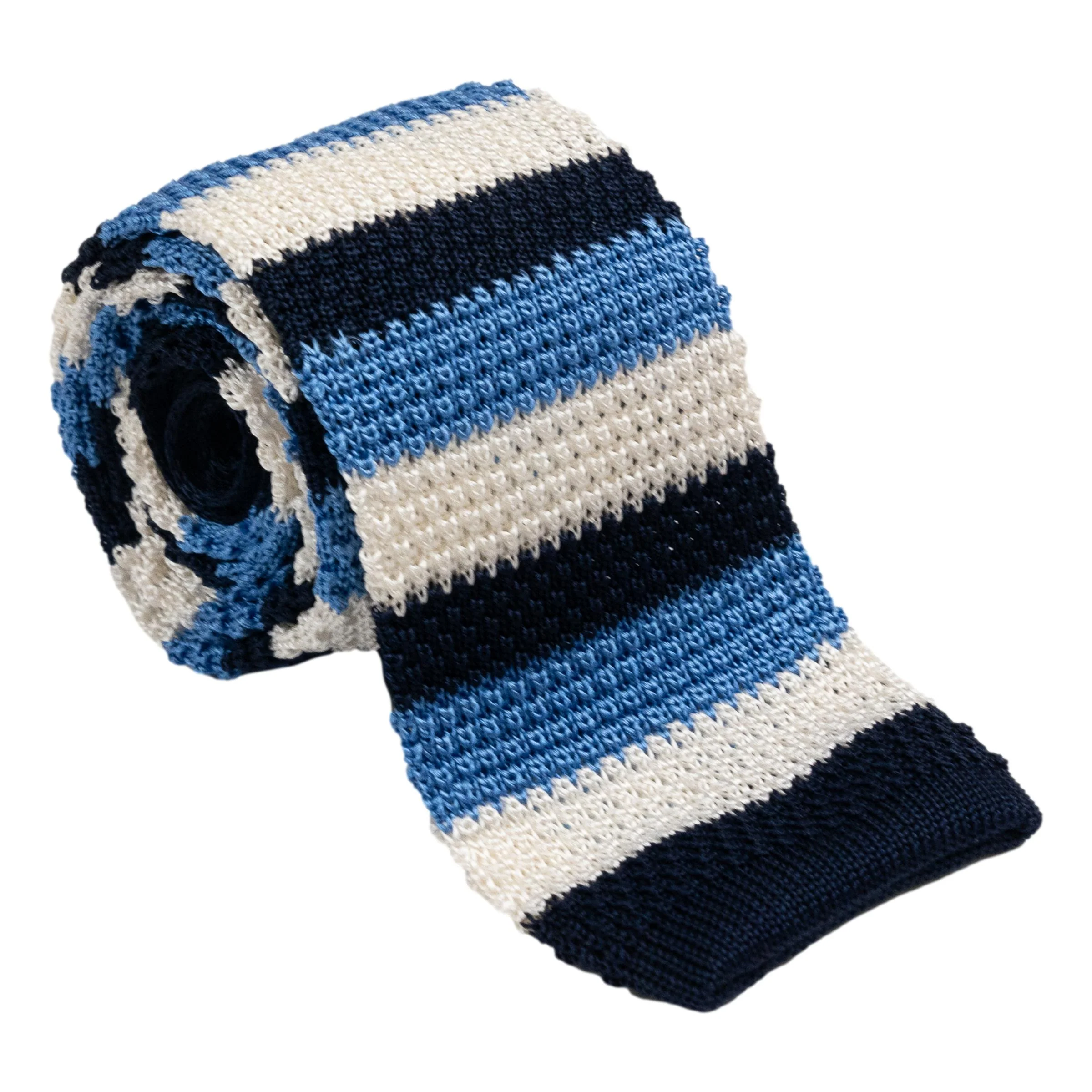 Striped Silk Knitted Tie